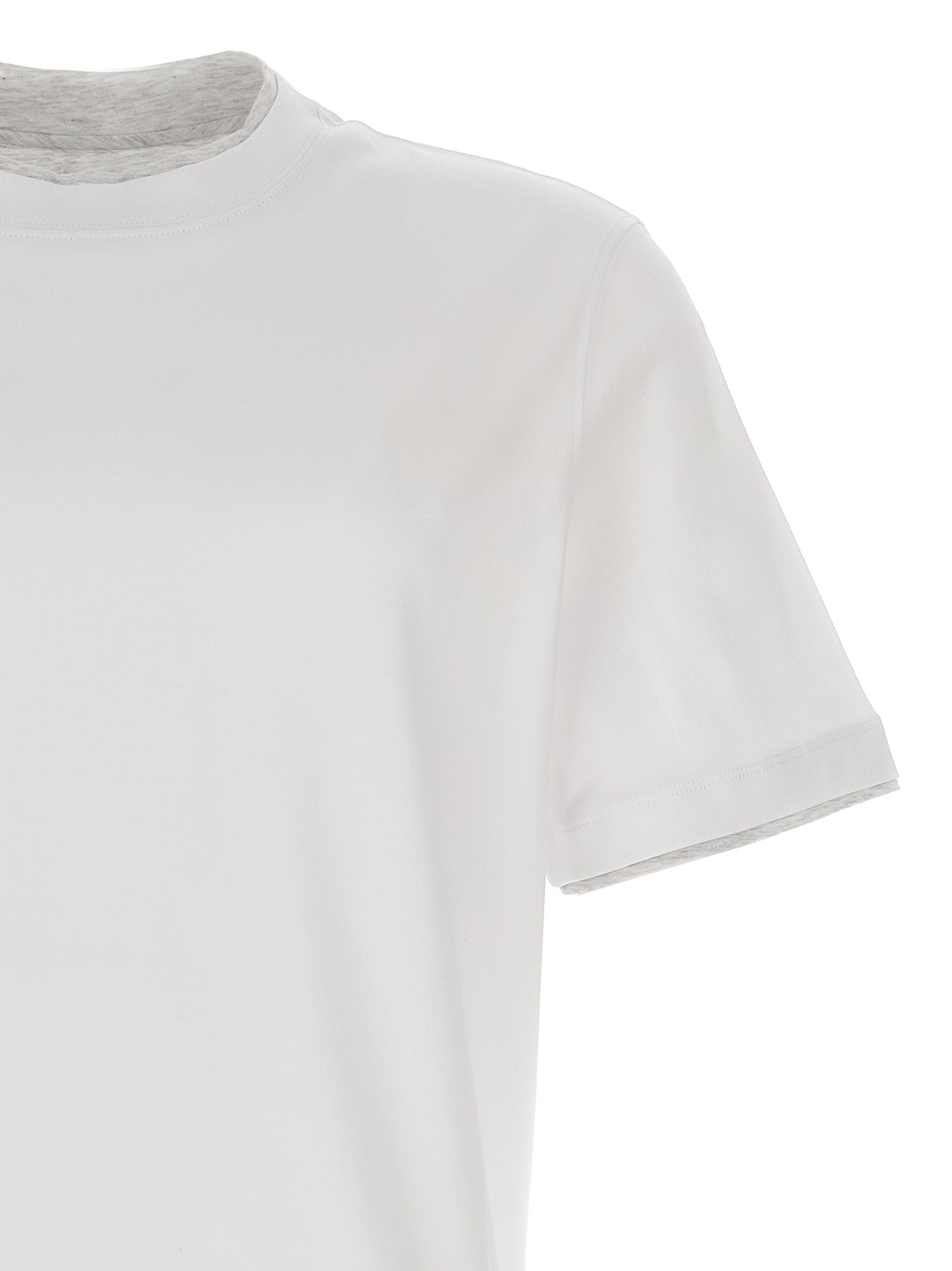 Brunello Cucinelli White Cotton T-Shirt – Artisanal Luxury Wear