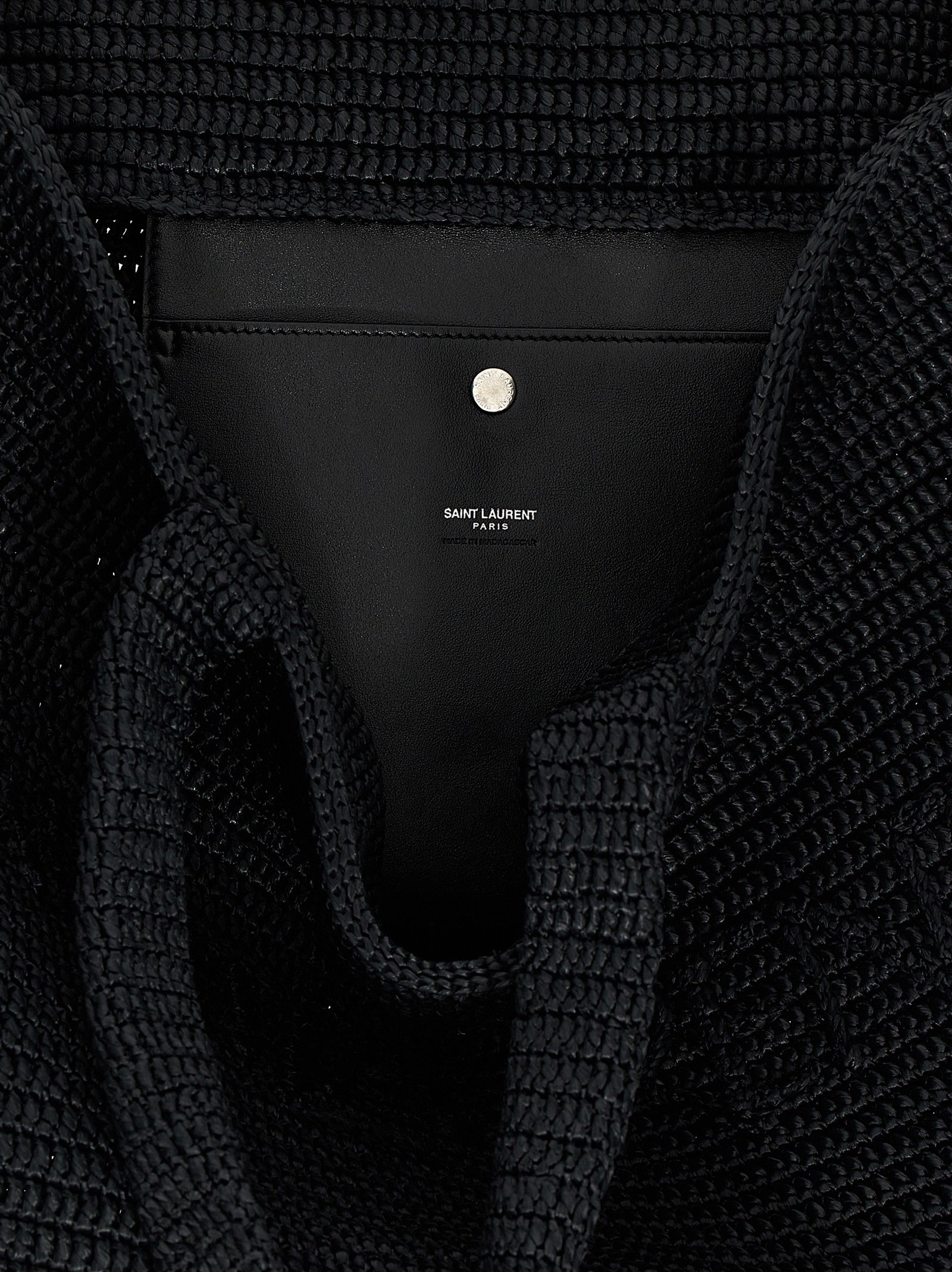 Saint Laurent Black Viscose Tote Bag