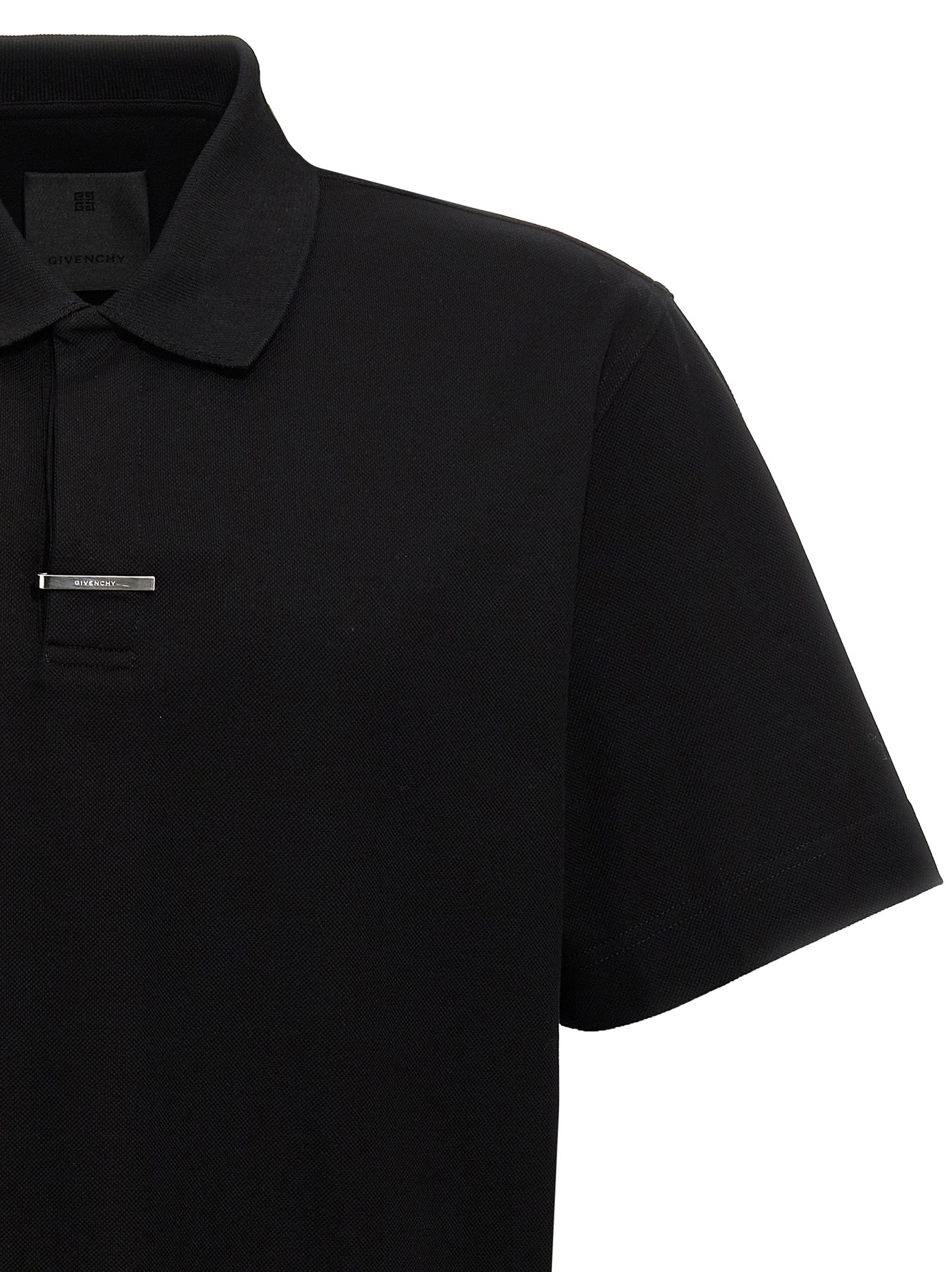 Givenchy Black Cotton Polo Shirt