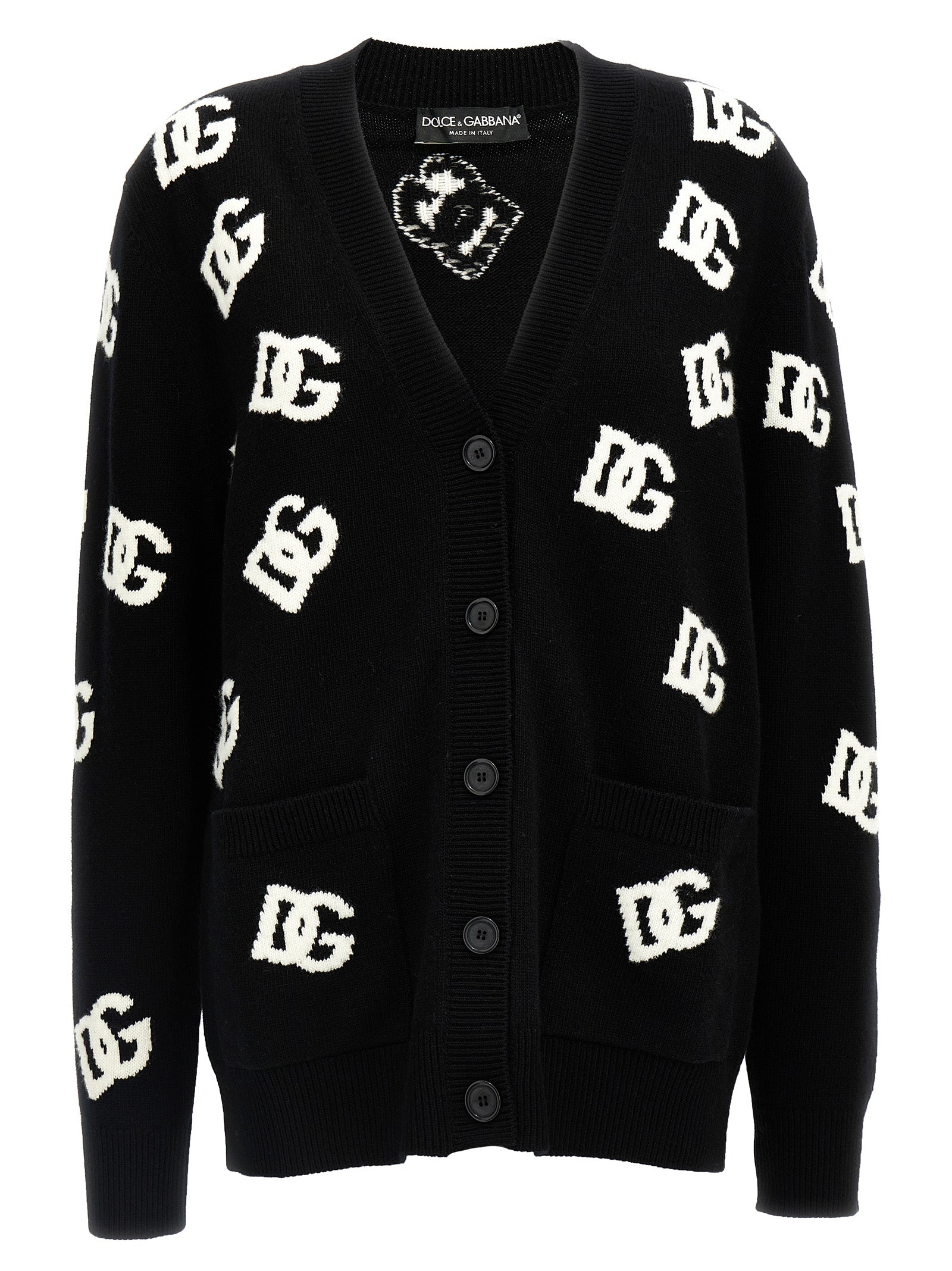 Dolce & Gabbana Bicolor Virgin Wool Cardigan