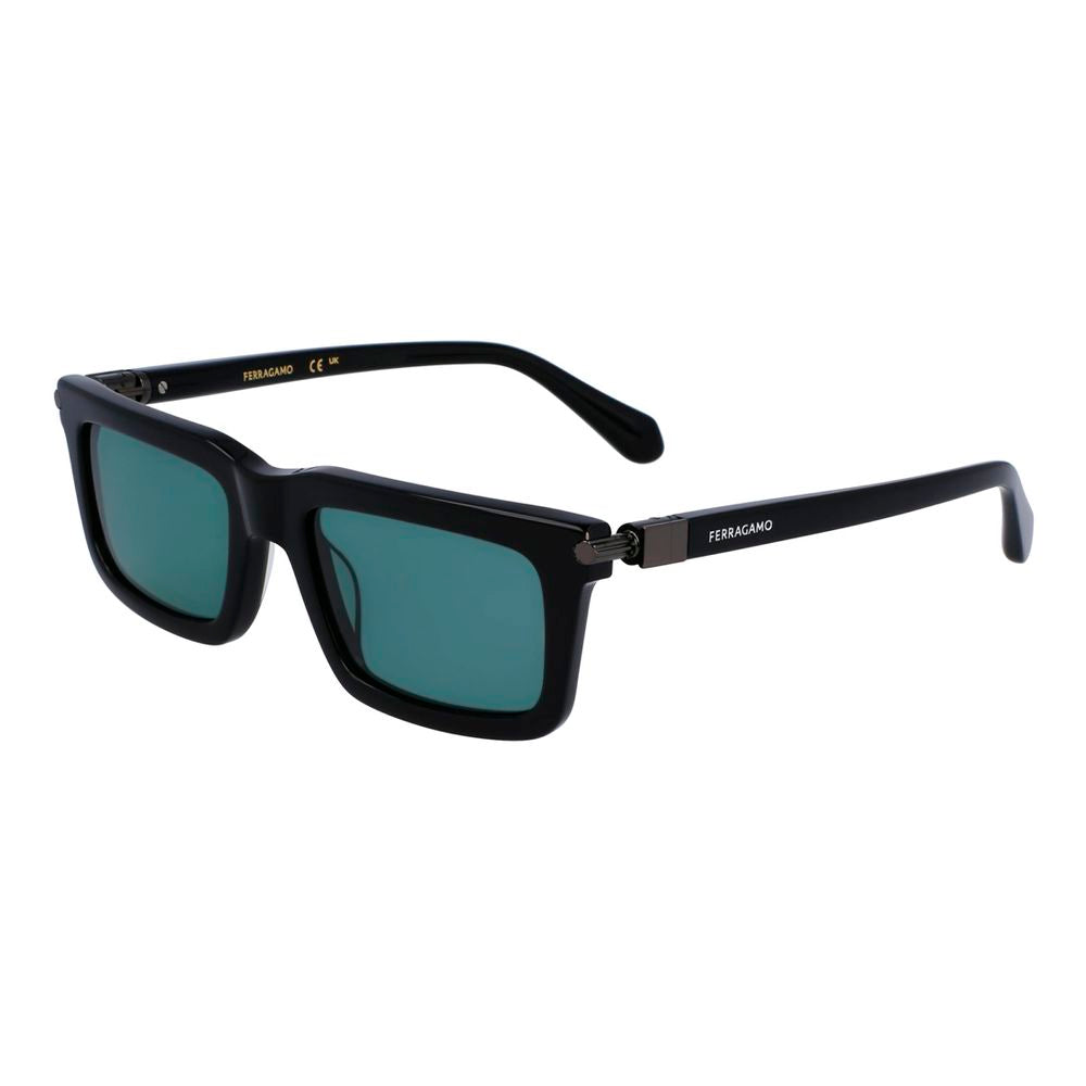 Ferragamo Black Acetate Sunglasses - Luxury Timeless Elegance