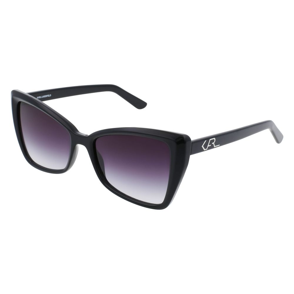 Elevate your style with Karl Lagerfeld Black Injected Sunglasses, a blend of modern elegance and timeless allure, crafted for the discerning individual.