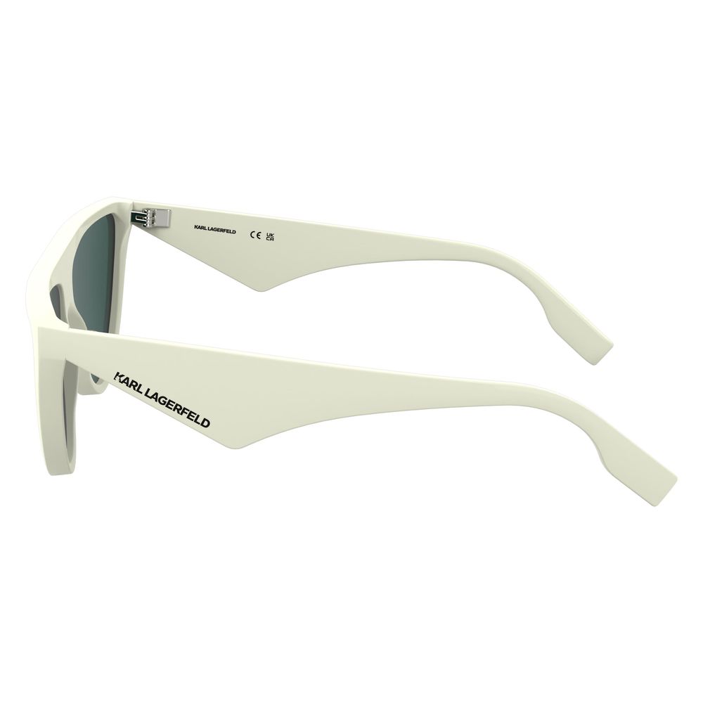 Elevate your style with Karl Lagerfeld White Injected Sunglasses, a luxurious accessory that embodies sophistication and timeless elegance for discerning fashion connoisseurs.