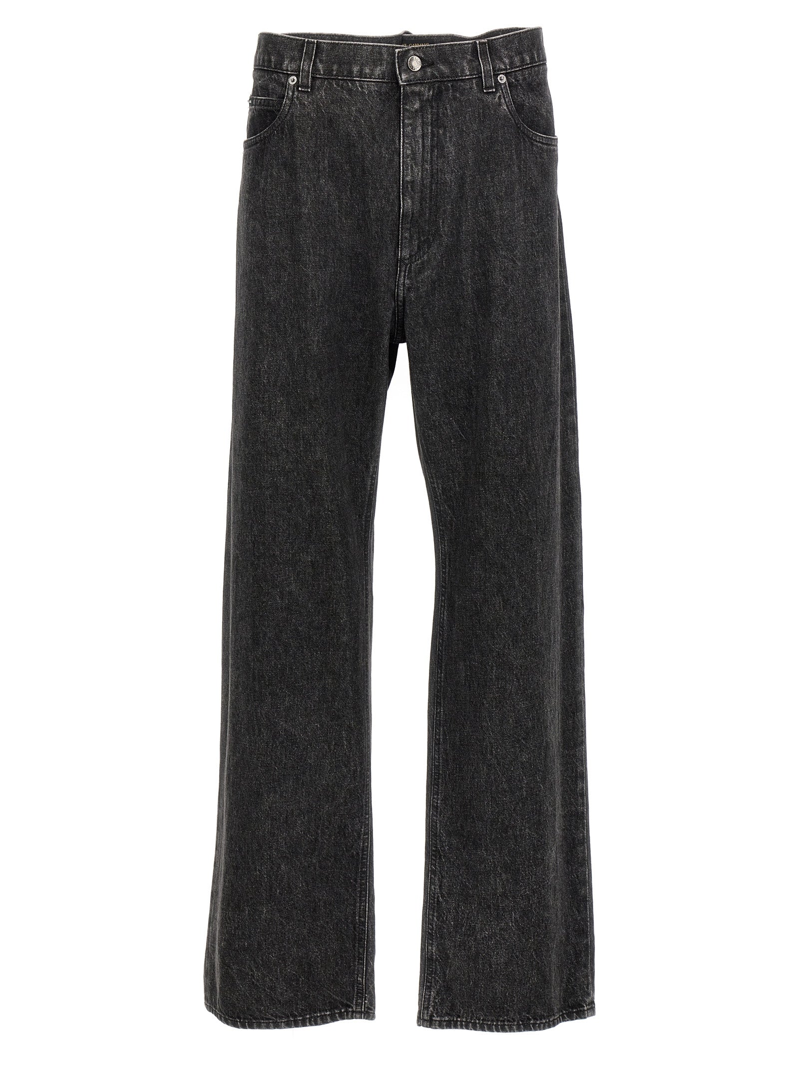 Dolce & Gabbana Black Cotton Relaxed Fit Jeans