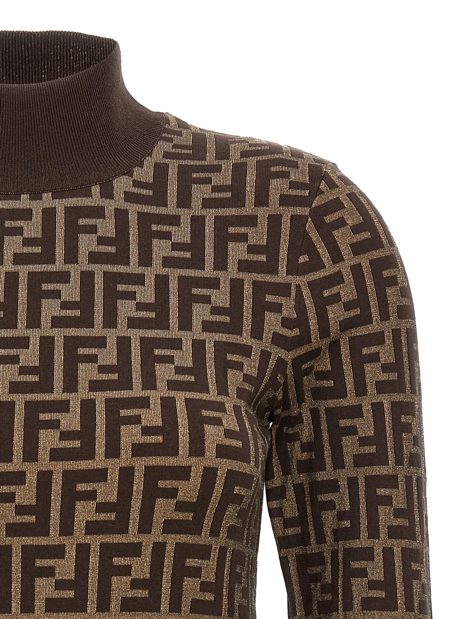 Fendi Brown Cotton Cardigan