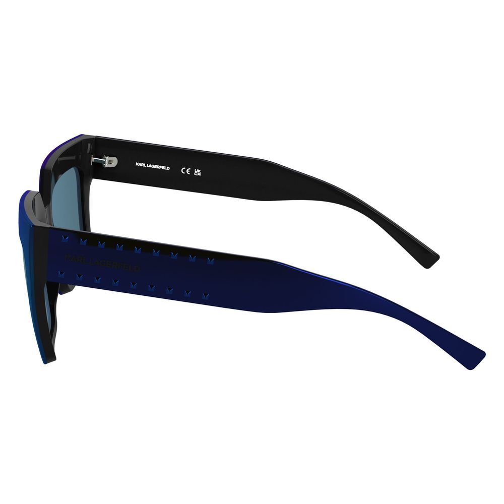 Experience the allure of Karl Lagerfeld Blue Injected Sunglasses, where exquisite craftsmanship meets bold design, embodying luxury and sophistication for the discerning individual.