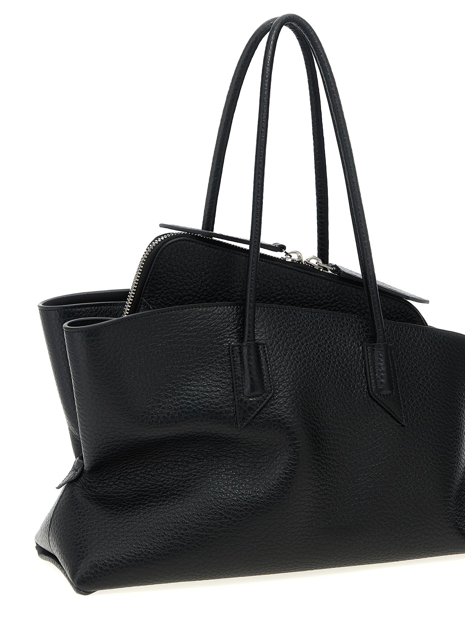 The Attico Black Calfskin Shoulder Bag