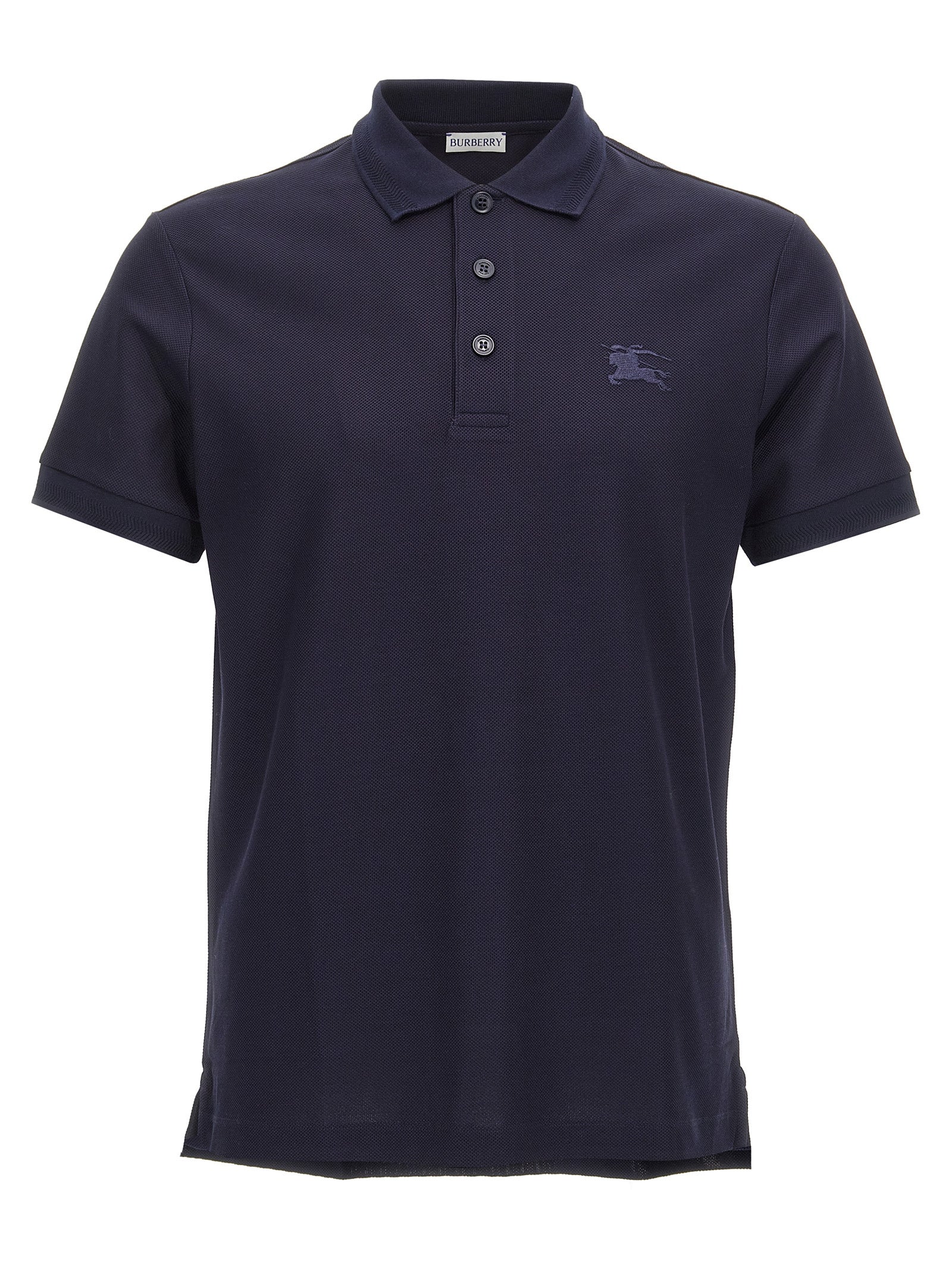 Burberry Blue Cotton Polo Shirt