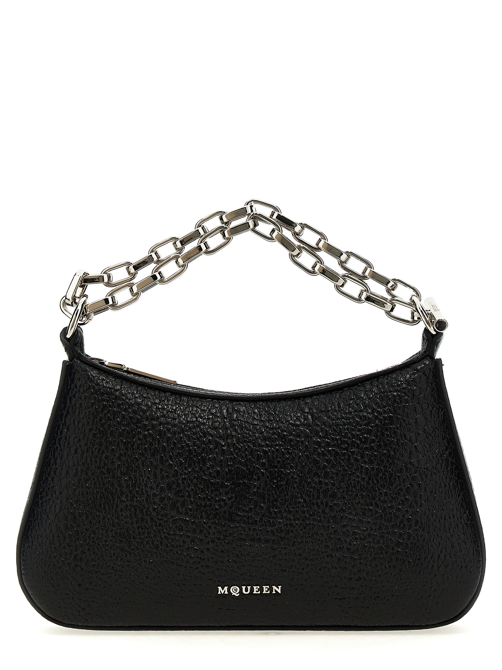Alexander McQueen Black Lamb Leather Handbag - Artisanal Luxury