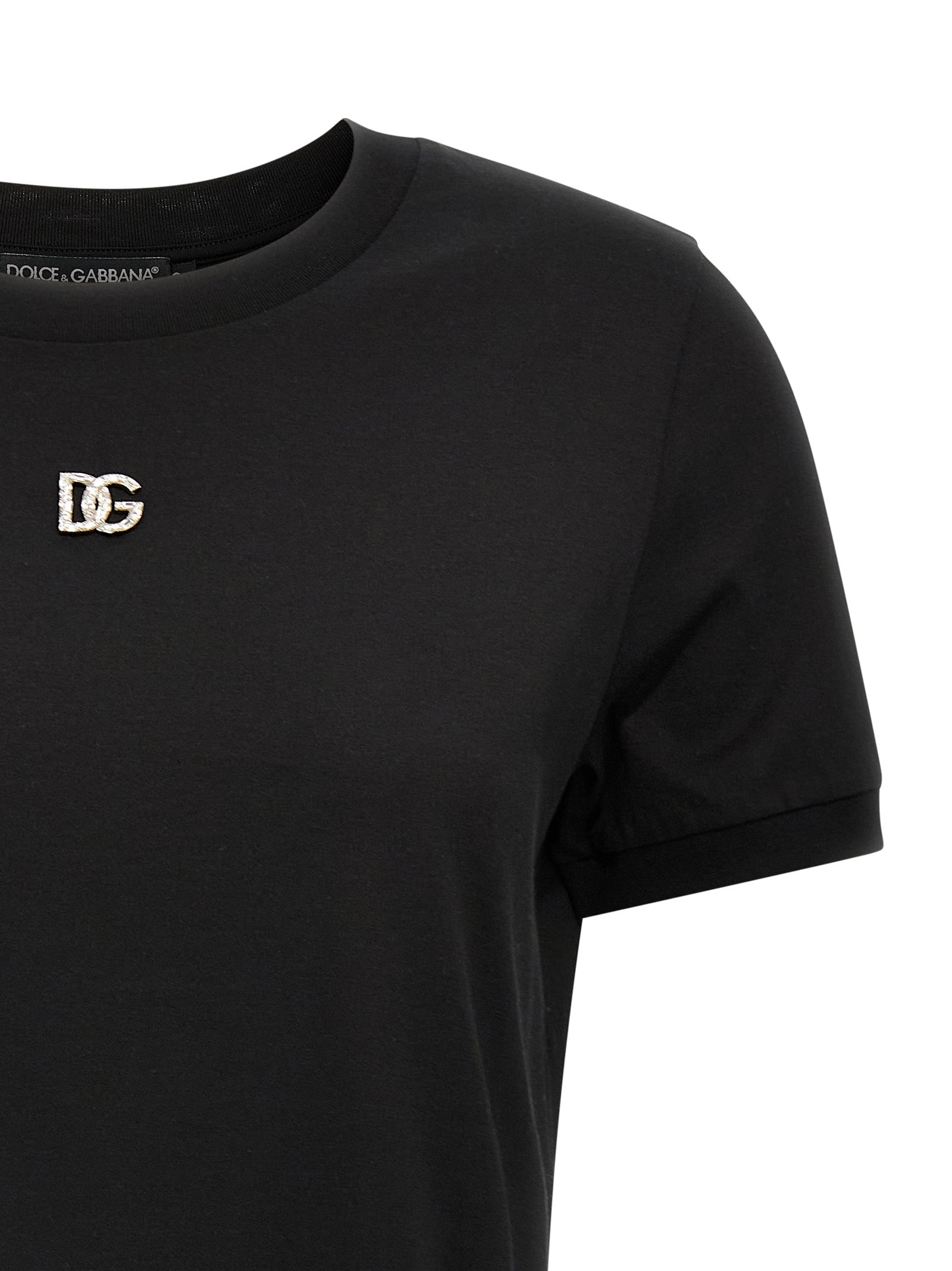 Dolce & Gabbana Black Cotton T-Shirt