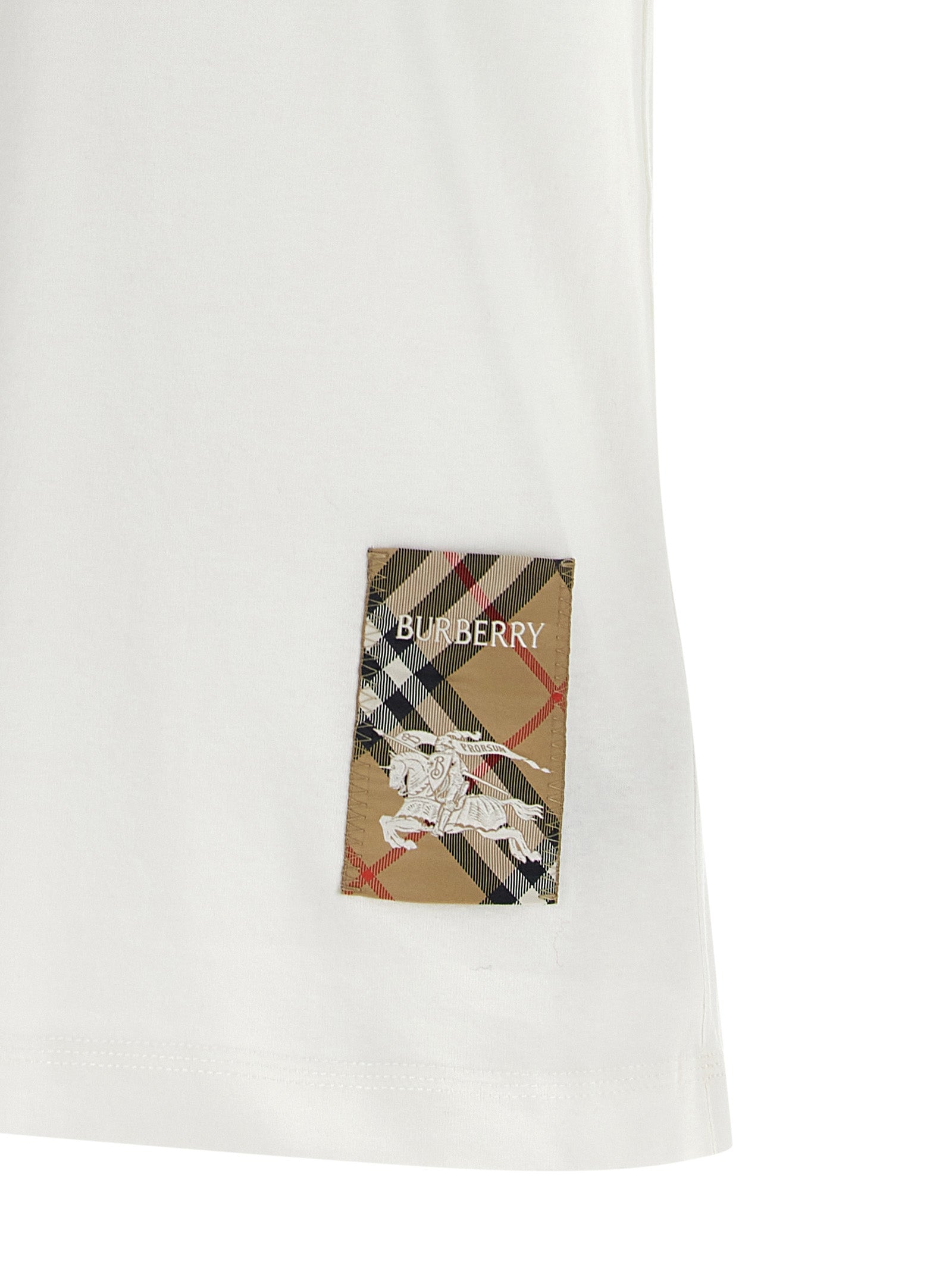 Burberry White Cotton T-Shirt