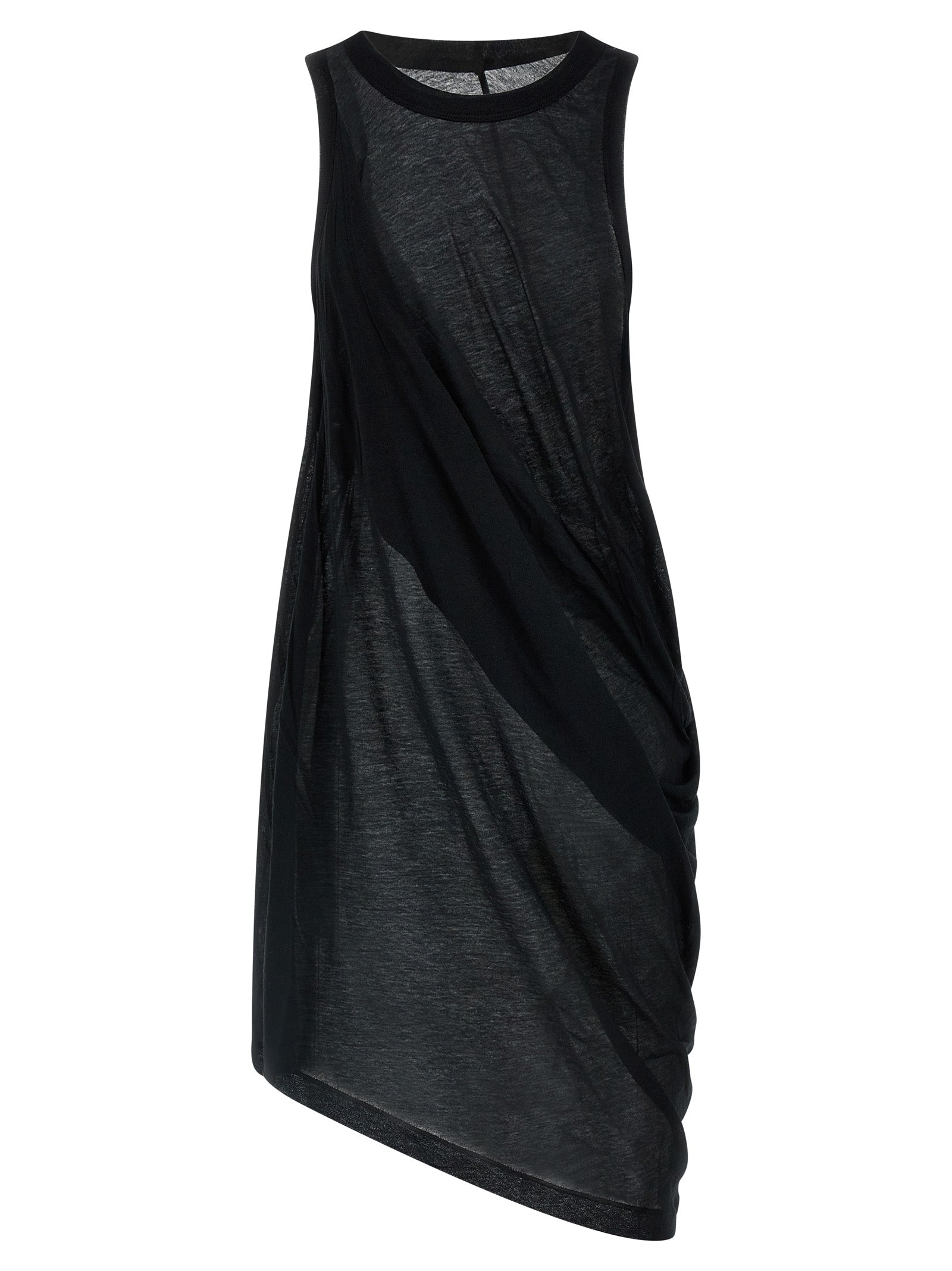Rick Owens Black Cotton Casual Dress