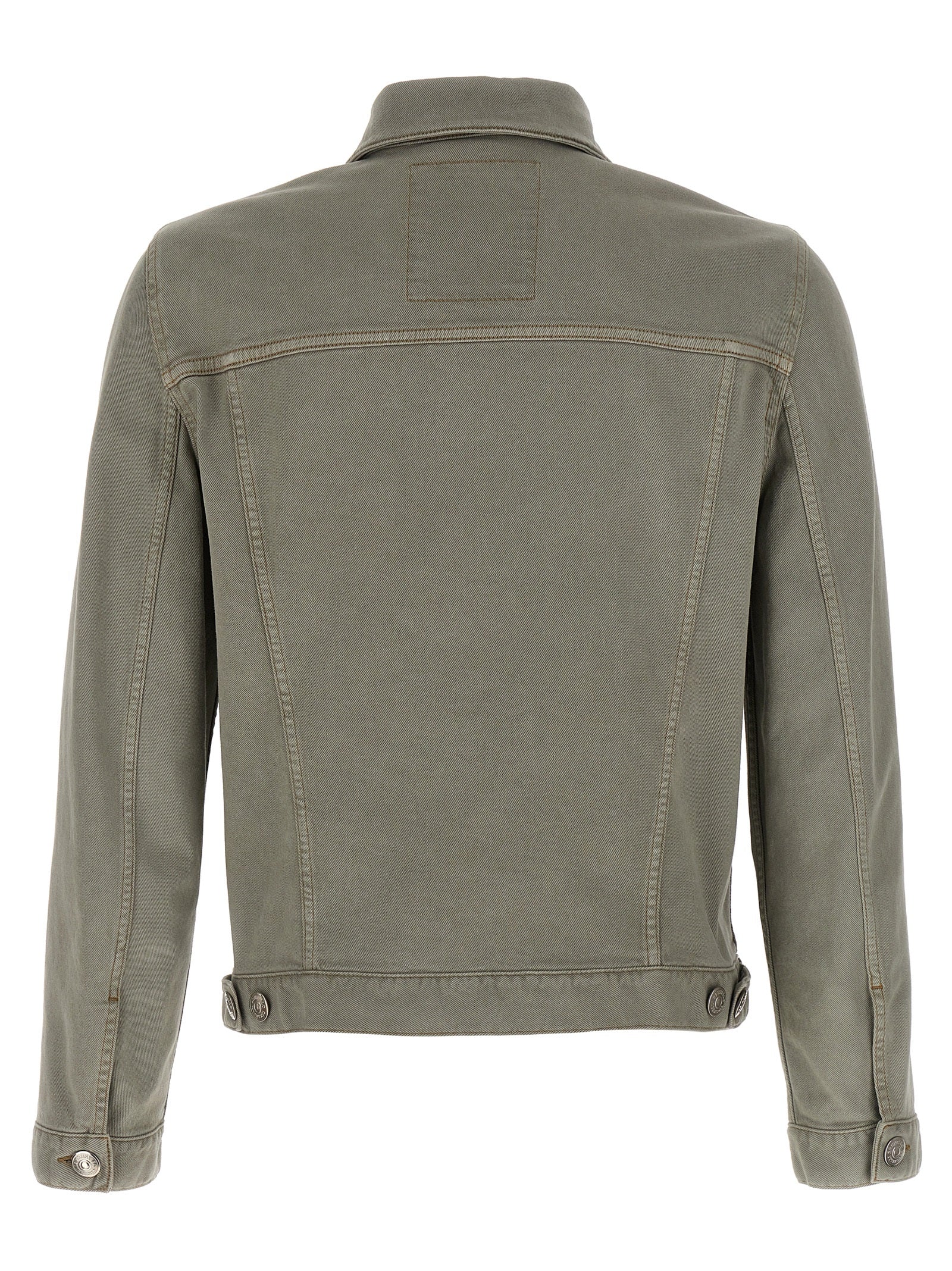 Brunello Cucinelli Gray Cotton Denim Jacket - Artisanal Luxury