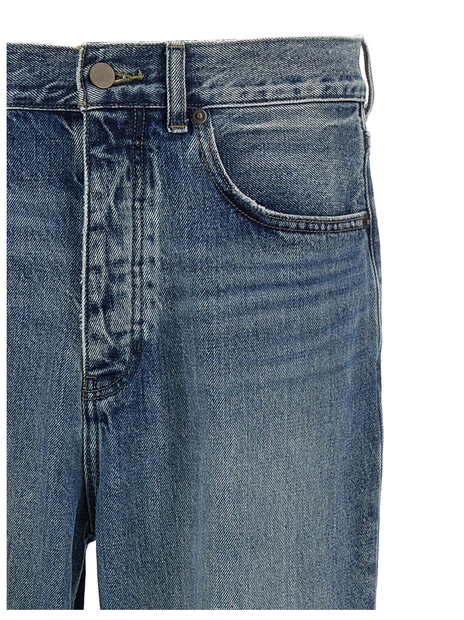 FEAR OF GOD ESSENTIAL Blue Cotton Straight-Leg Jeans