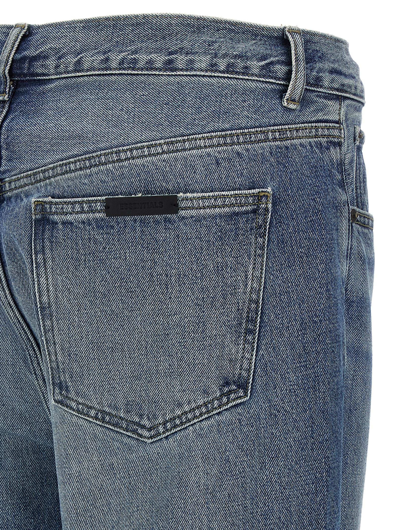 FEAR OF GOD ESSENTIAL Blue Cotton Straight-Leg Jeans