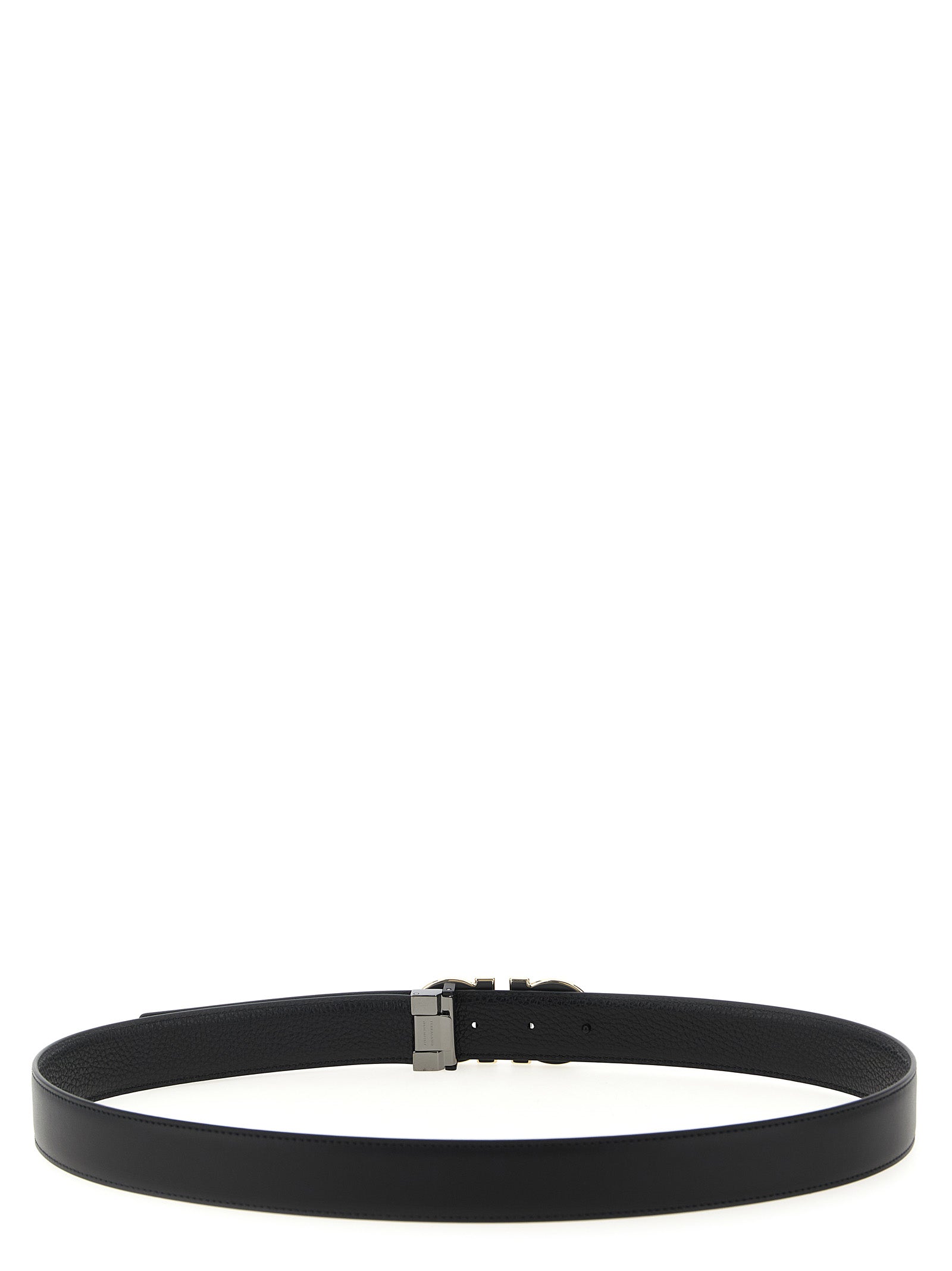 Ferragamo Black Calfskin Regular Belt