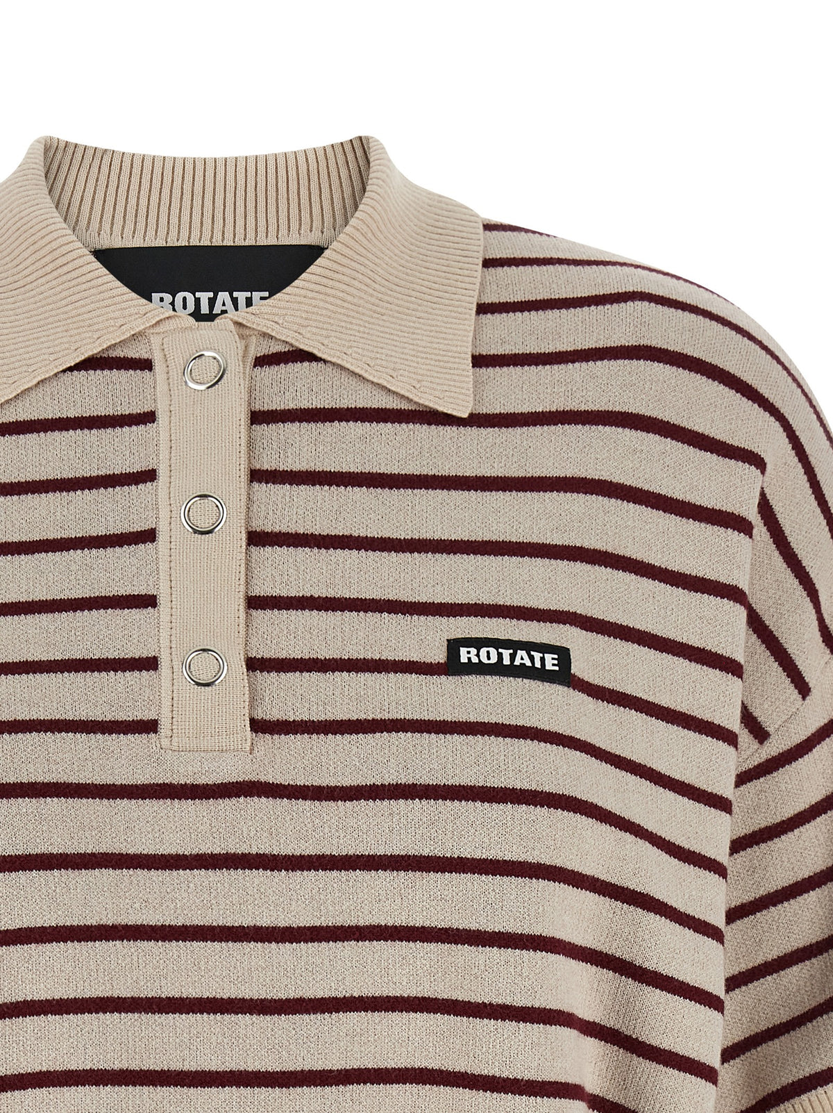 ROTATE BIRGER CHRISTENSEN Multicolor Mohair Polo Shirt - Luxe Style