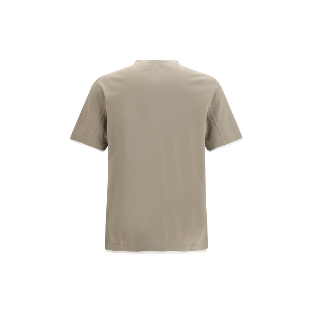 Elevate your style with the Brunello Cucinelli Bicolor Cotton T-Shirt, a luxurious blend of refined craftsmanship and timeless elegance, perfect for any sophisticated occasion.