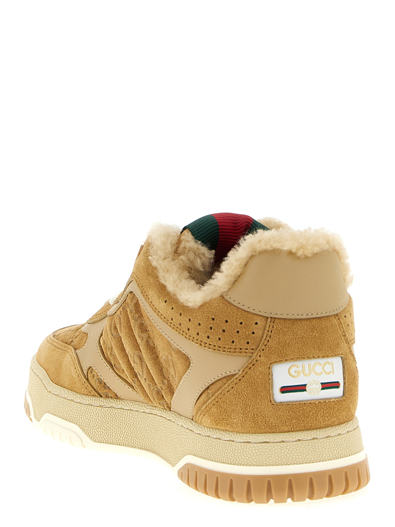 Gucci Beige Calfskin Athletic Sneakers
