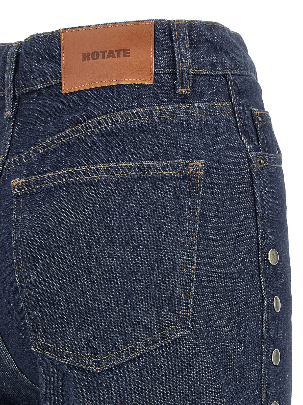ROTATE BIRGER CHRISTENSEN Blue Denim Buttoned Jeans for Elegance