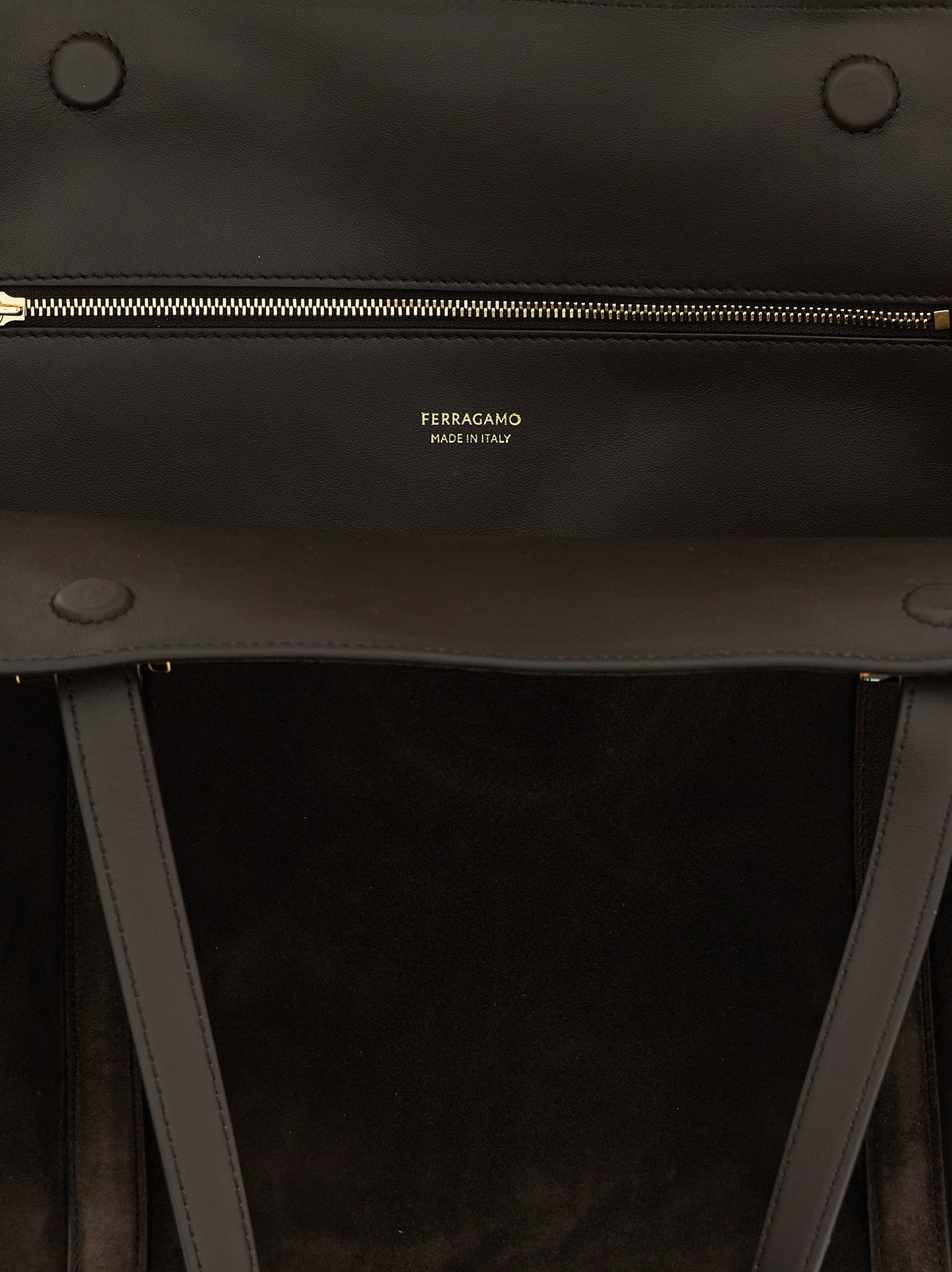 Ferragamo Brown Goatskin Shoulder Bag