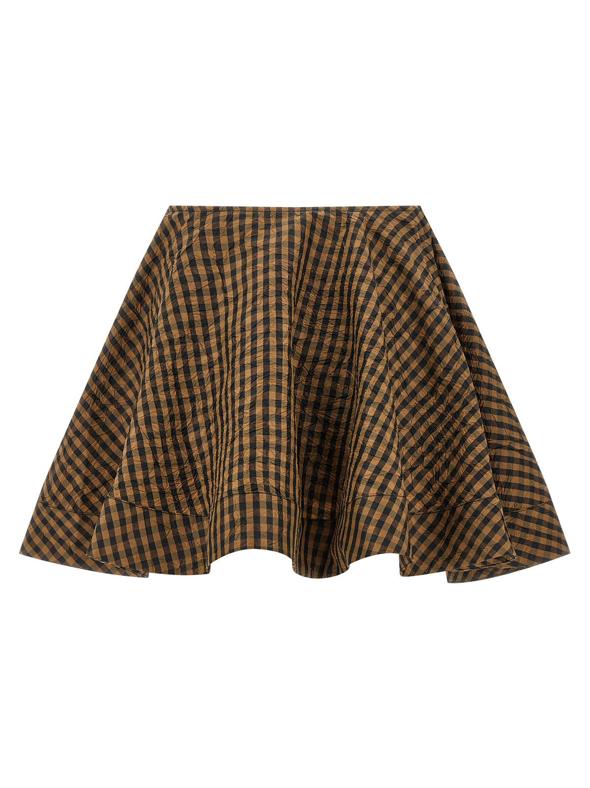 Ganni Brown Recycled Polyester Long Skirt - Eco Chic Luxury
