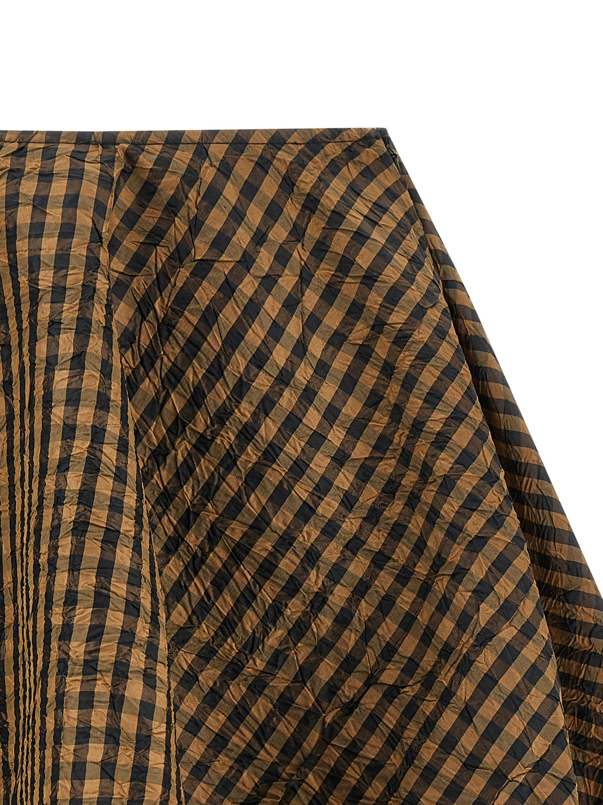 Ganni Brown Recycled Polyester Long Skirt - Eco Chic Luxury