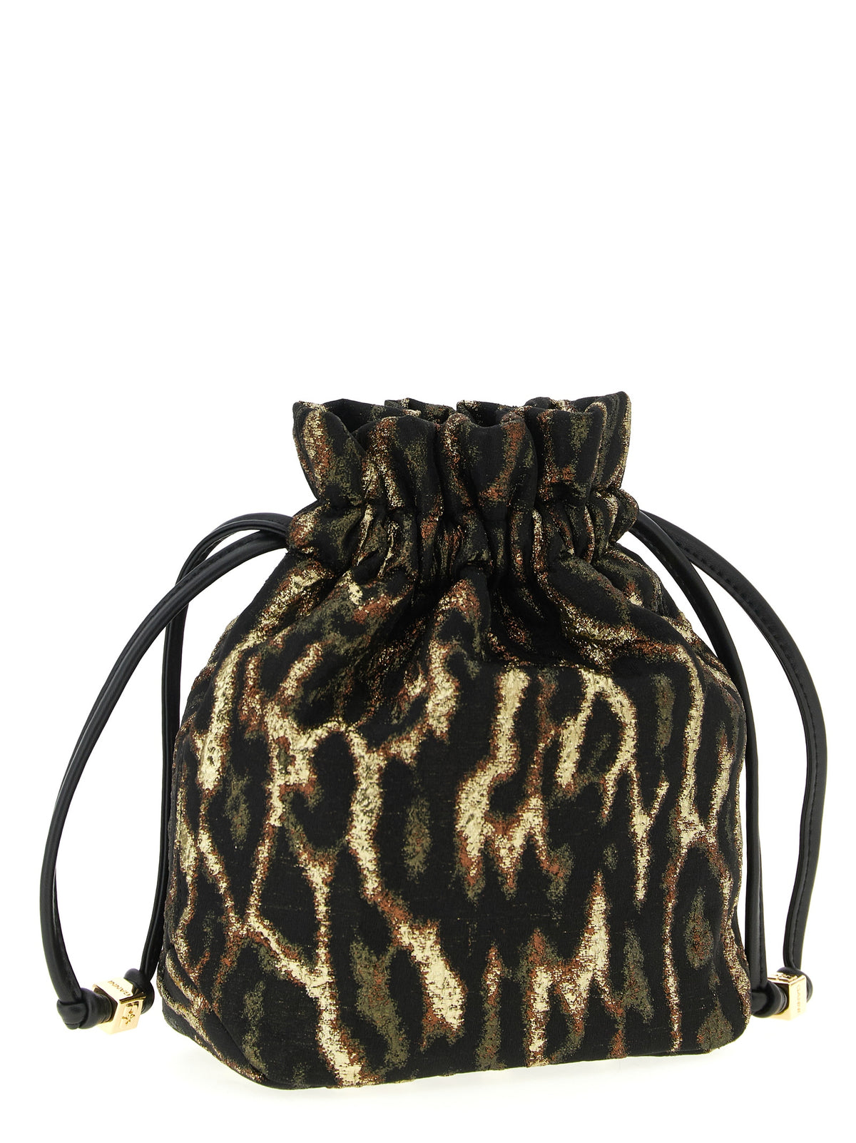 Ganni Metallic Bou Bucket Clutch Bag - Luxe Animal Print