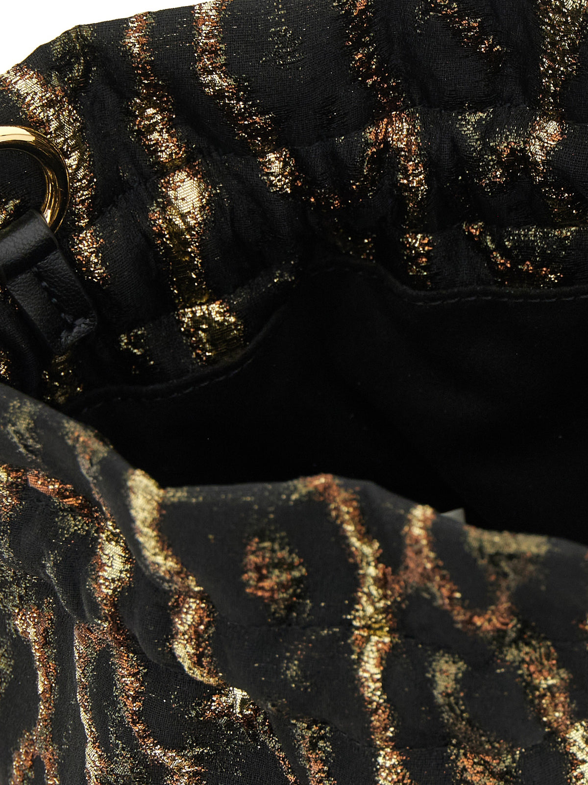 Ganni Metallic Bou Bucket Clutch Bag - Luxe Animal Print