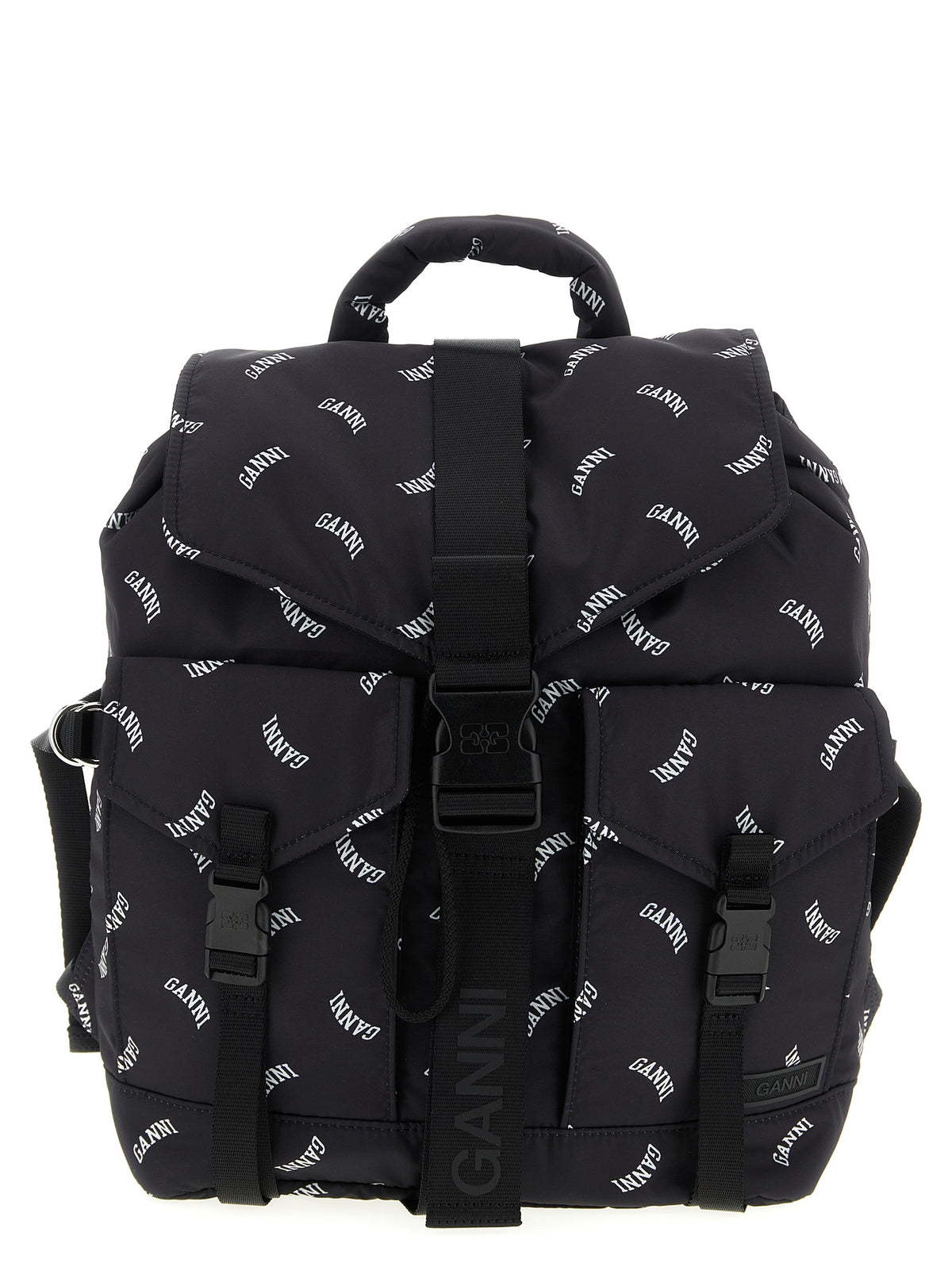 Ganni Re-Tech Black Backpack - Elevate Your Everyday Elegance