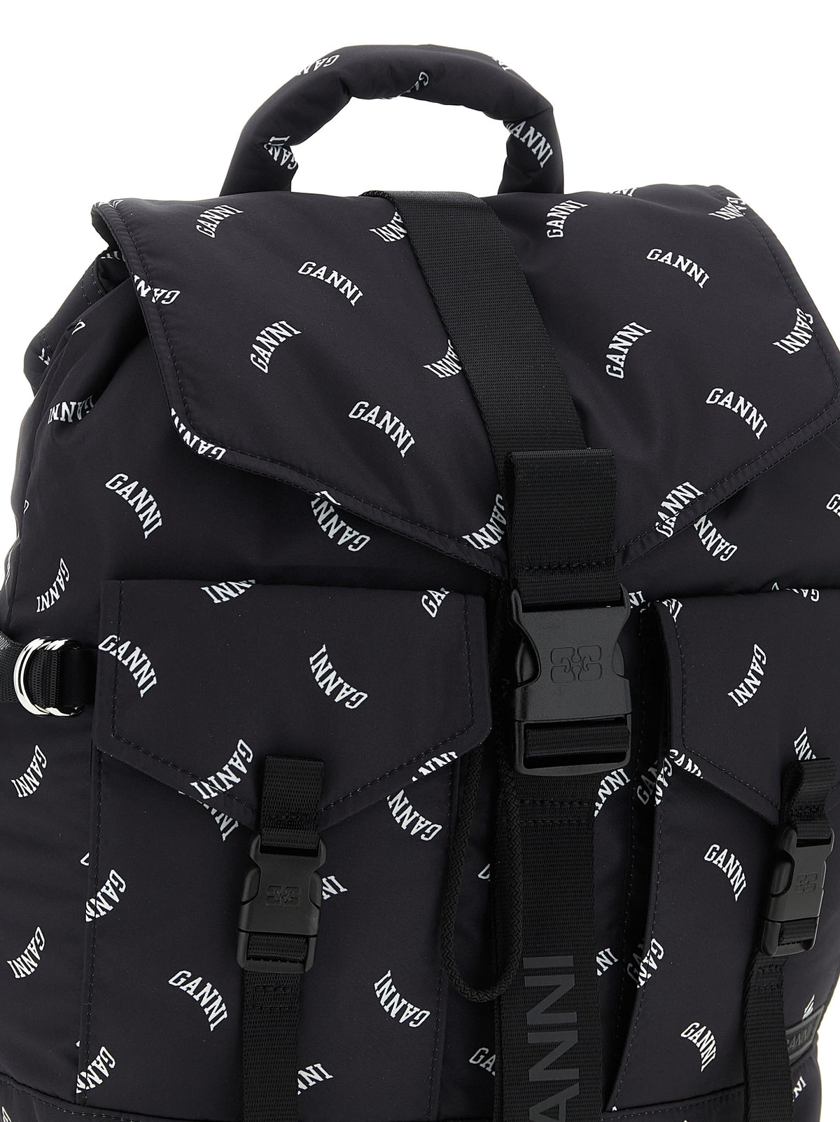Ganni Re-Tech Black Backpack - Elevate Your Everyday Elegance