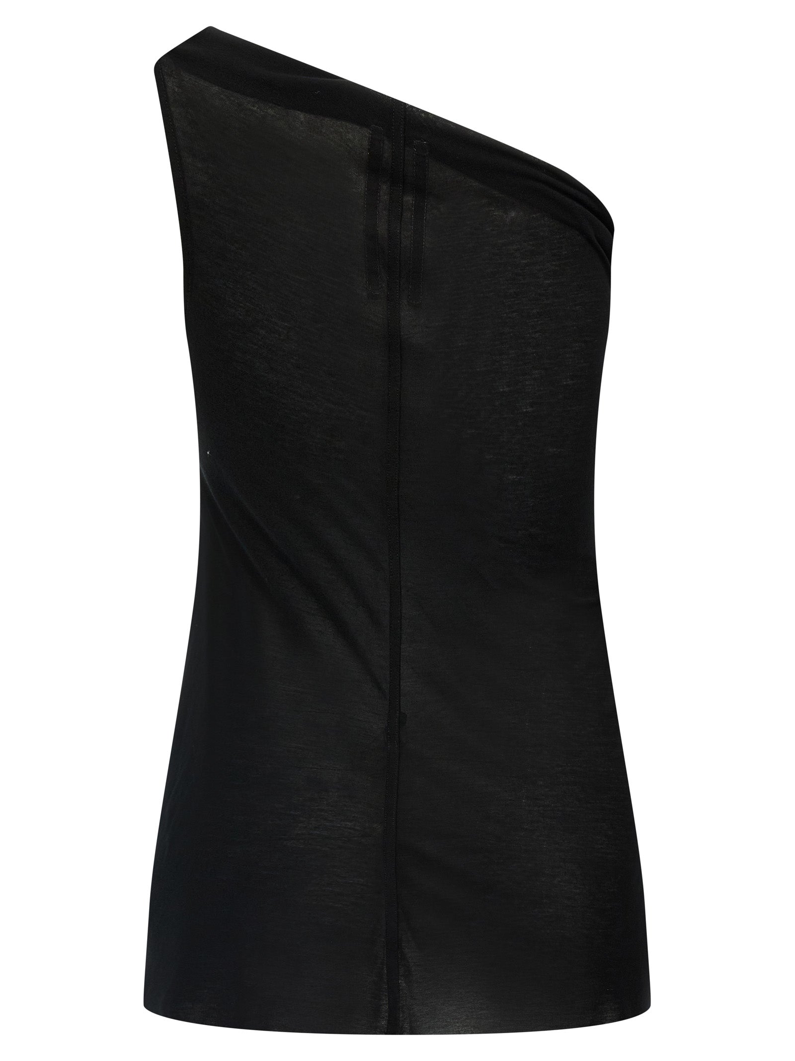 Rick Owens Black Viscose T-Shirt