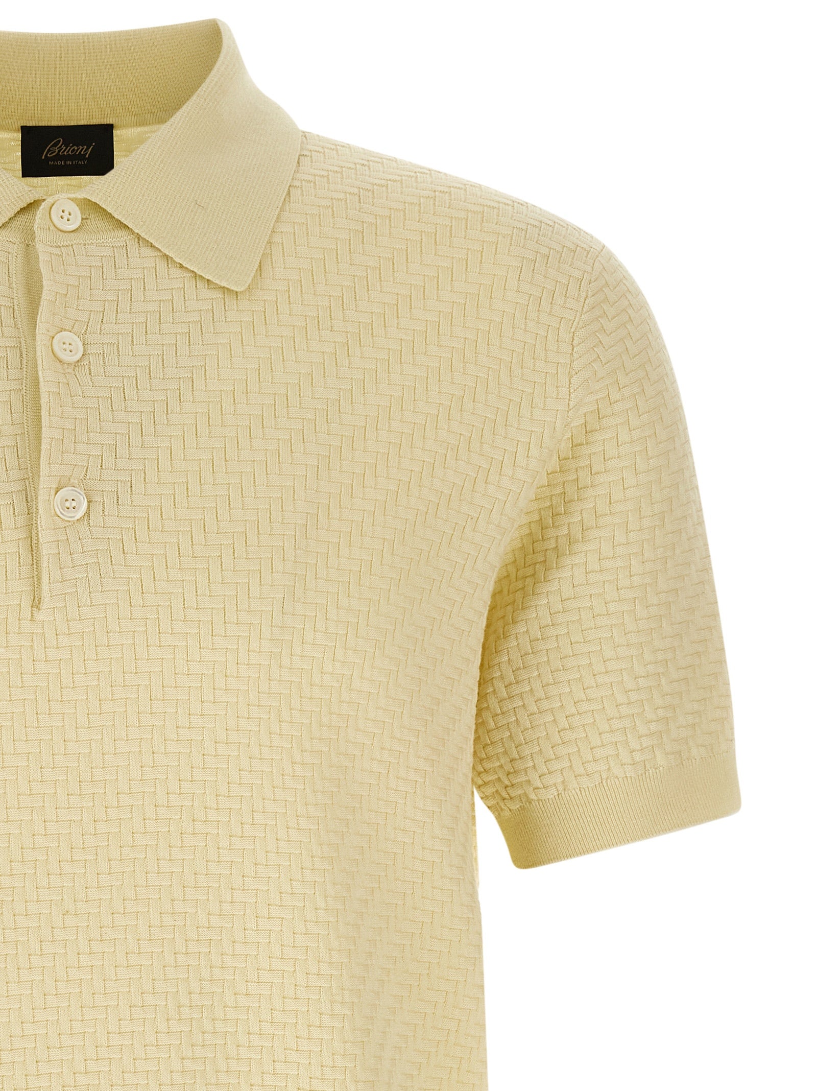 Brioni Bicolor Cotton Polo Shirt