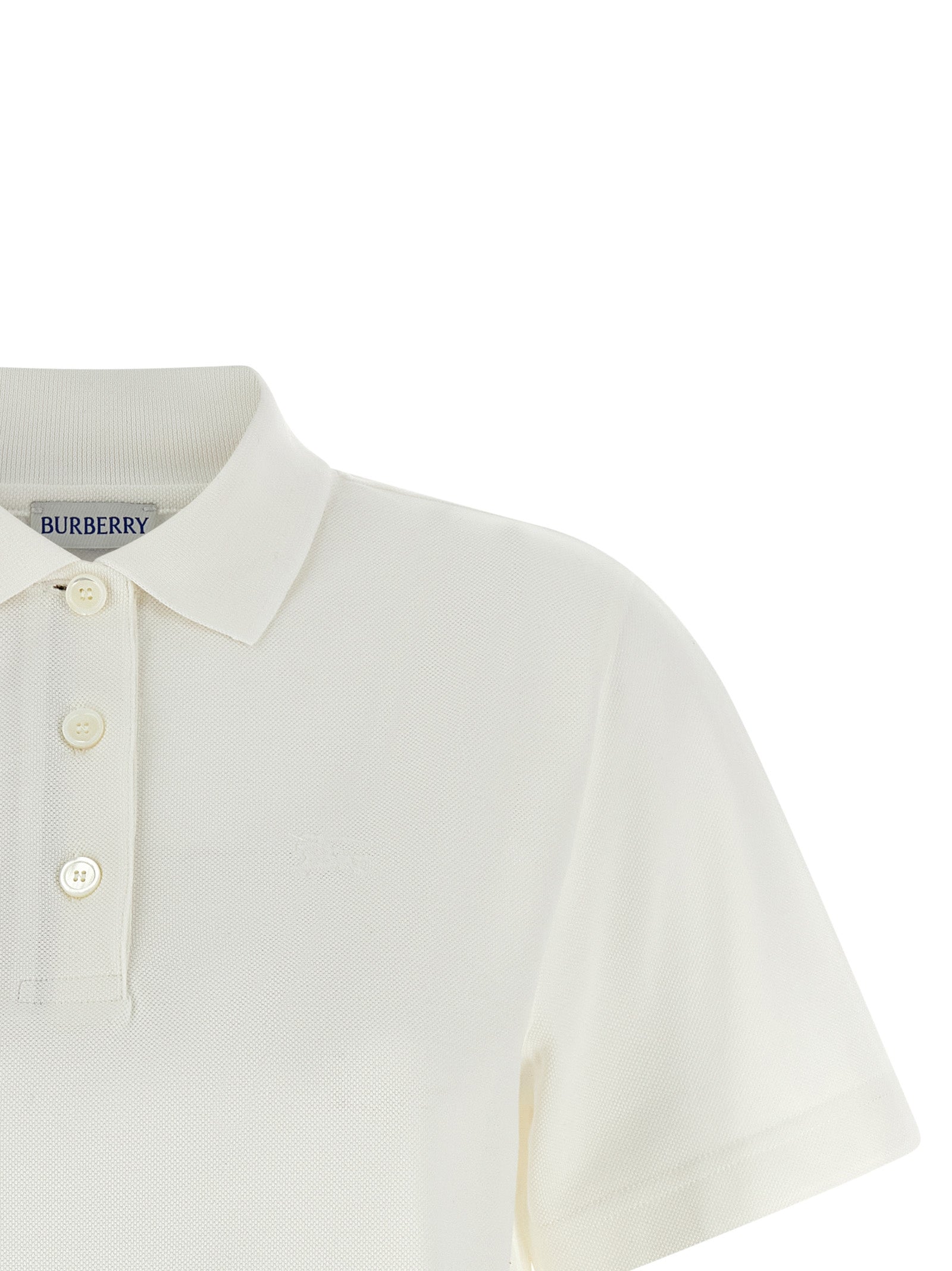 Burberry White Cotton Polo Shirt | Designer Couture Elegance