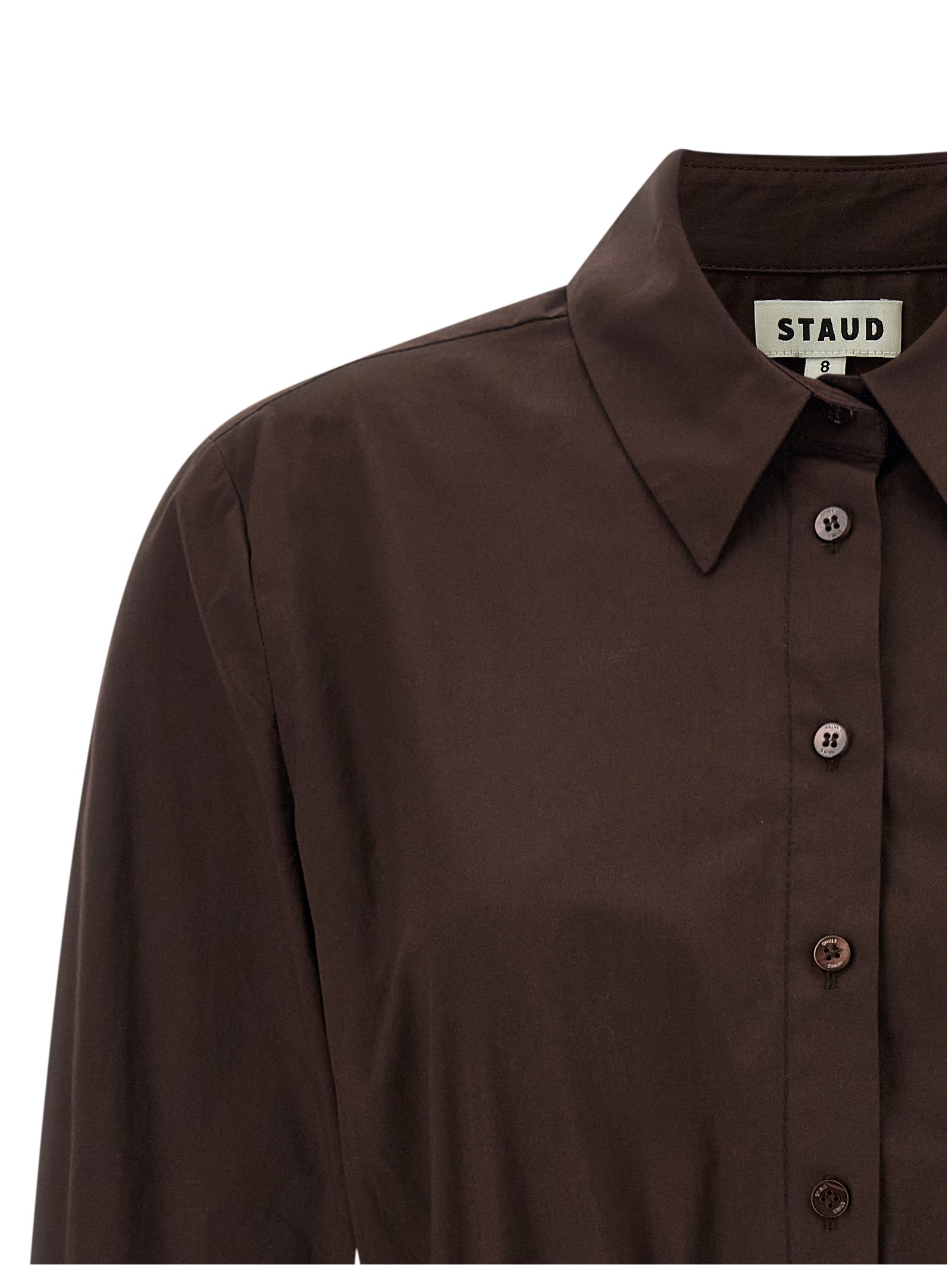 Staud Brown Cotton Short Dress