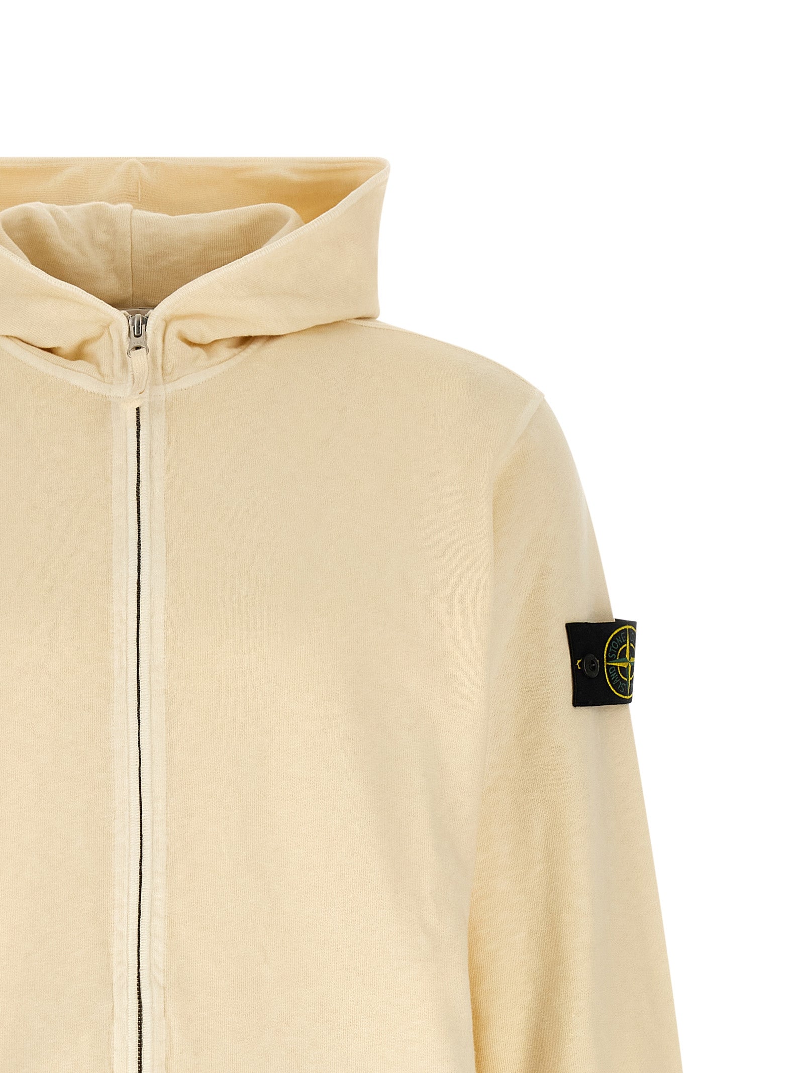 Stone Island Beige Cotton Sweatshirt