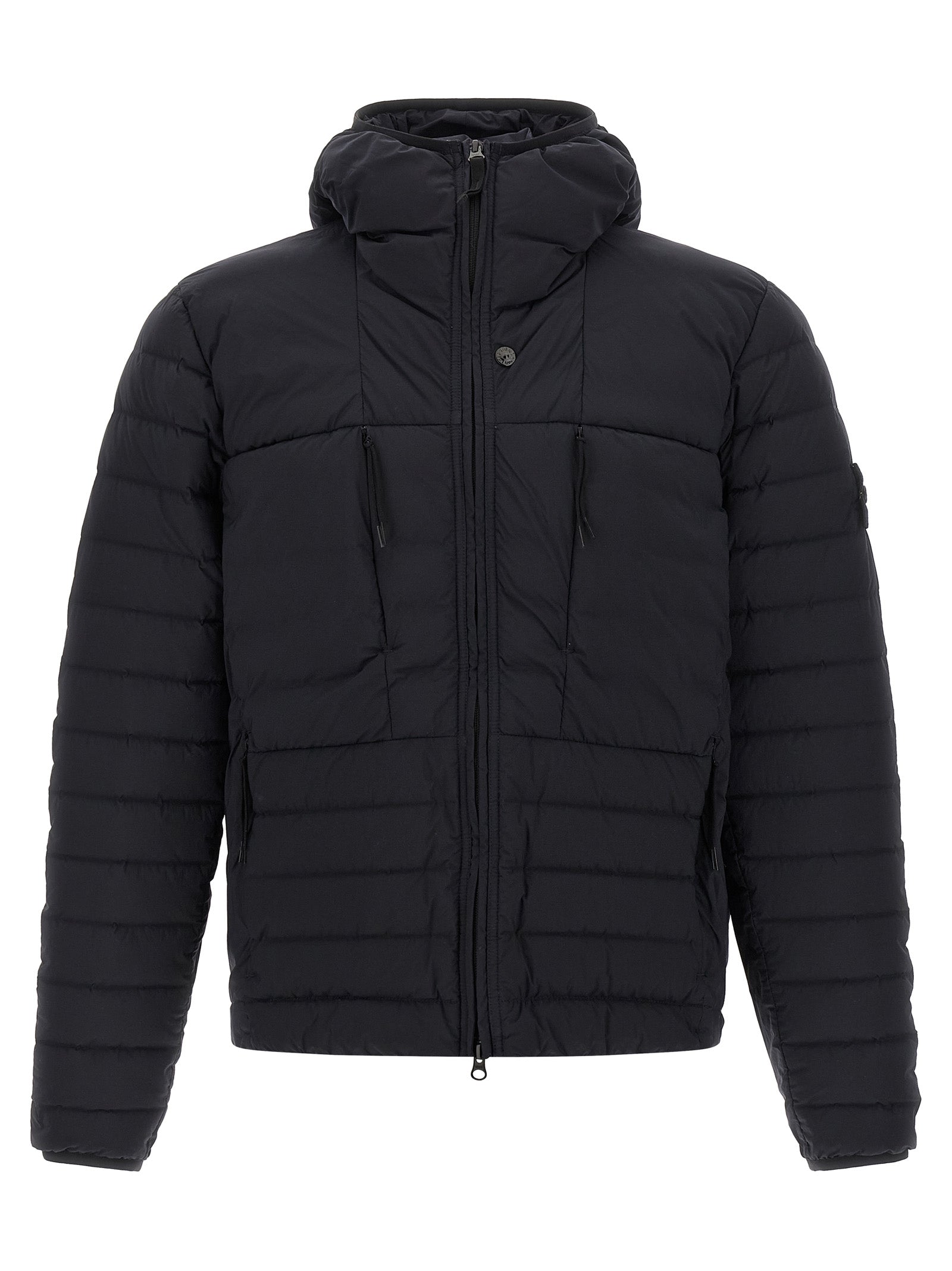 Stone Island Blue Polyamide Full-Length Jacket