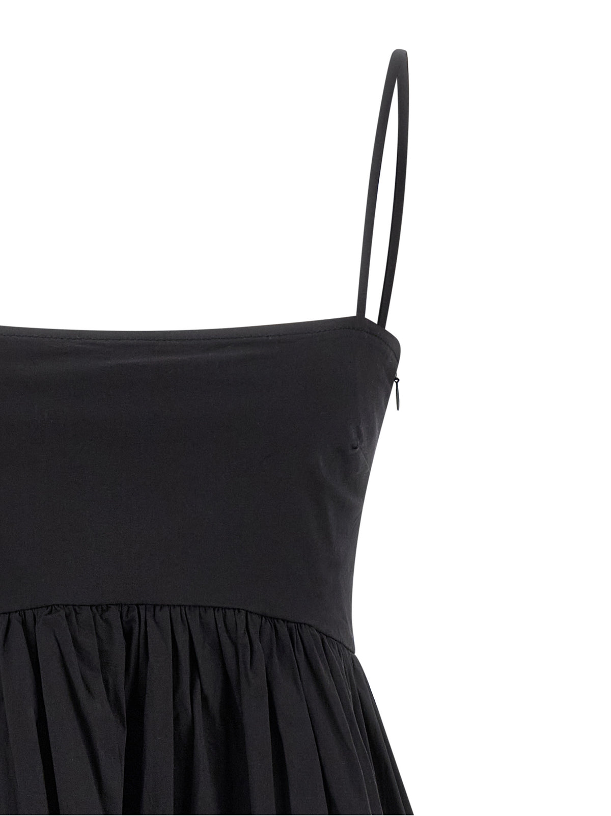 Ganni Black Cotton Mini Dress - Effortless Chic Elegance