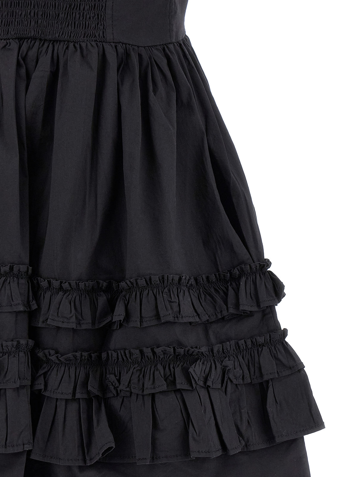 Ganni Black Cotton Mini Dress - Timeless Elegance Redefined