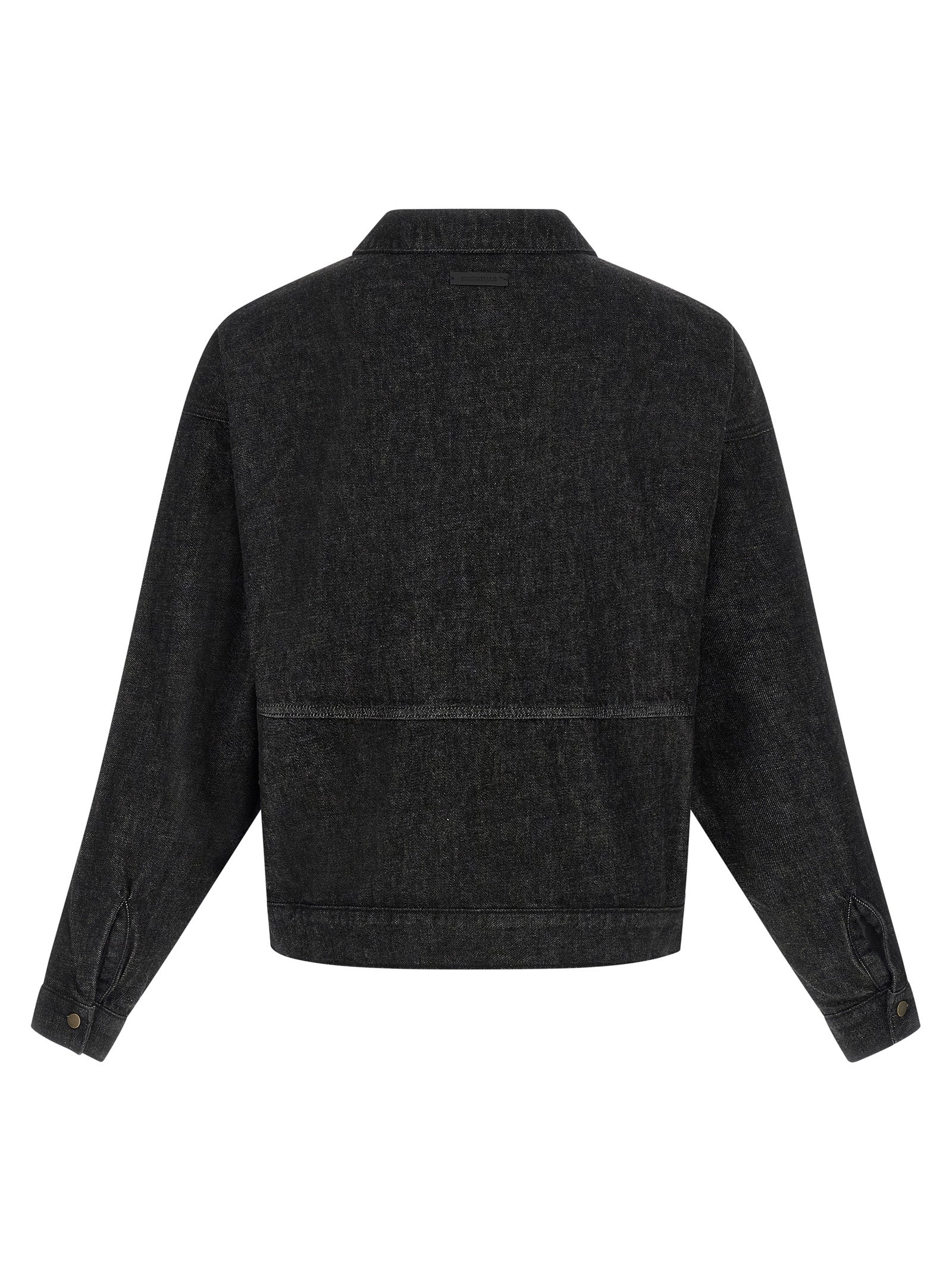 FEAR OF GOD ESSENTIAL Black Cotton Denim Jacket