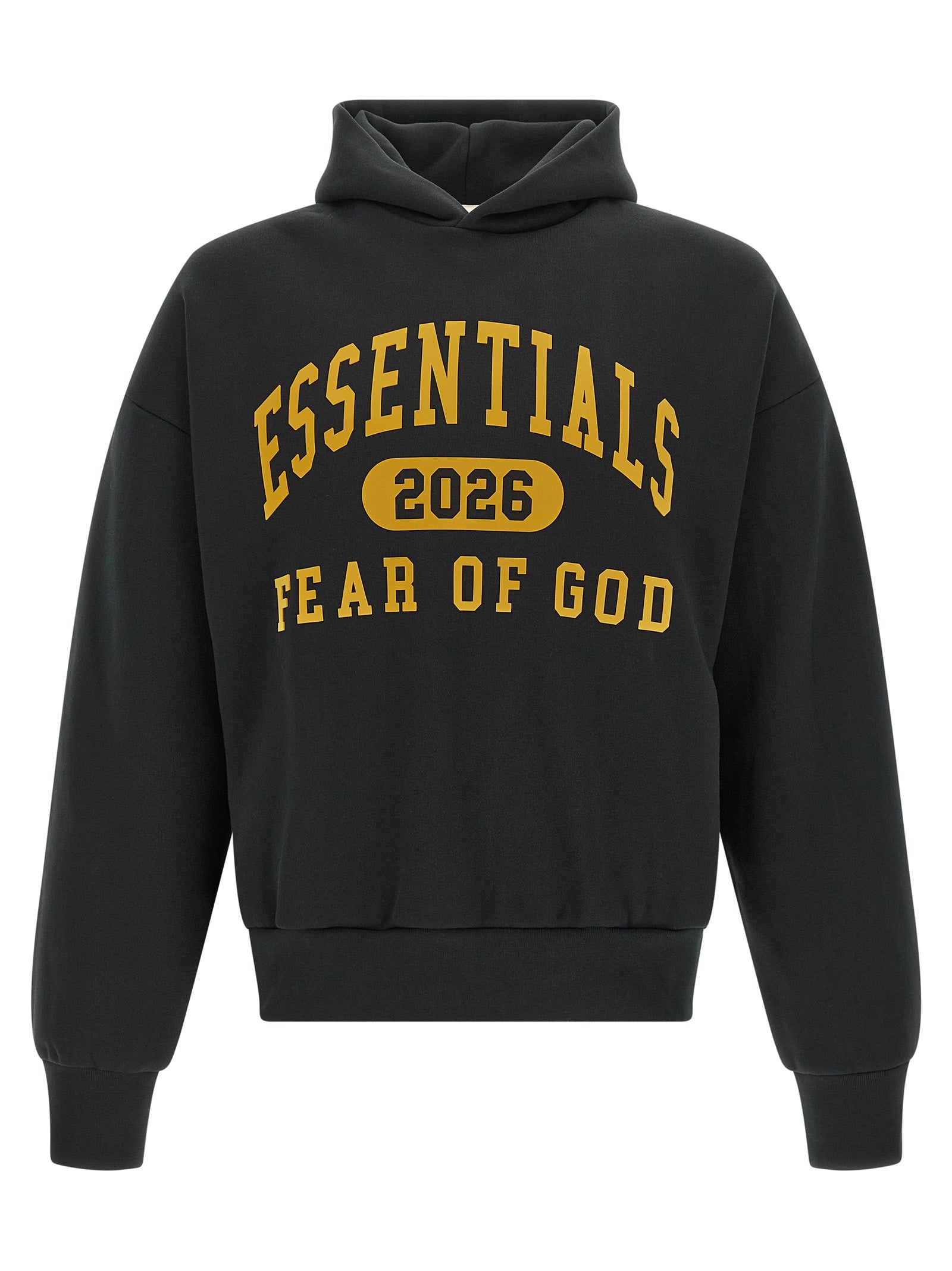 FEAR OF GOD ESSENTIAL Black Cotton Sweatshirt