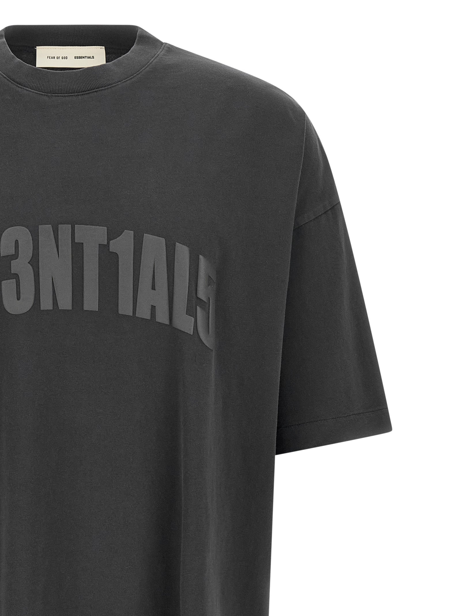 FEAR OF GOD ESSENTIAL Gray Cotton T-Shirt