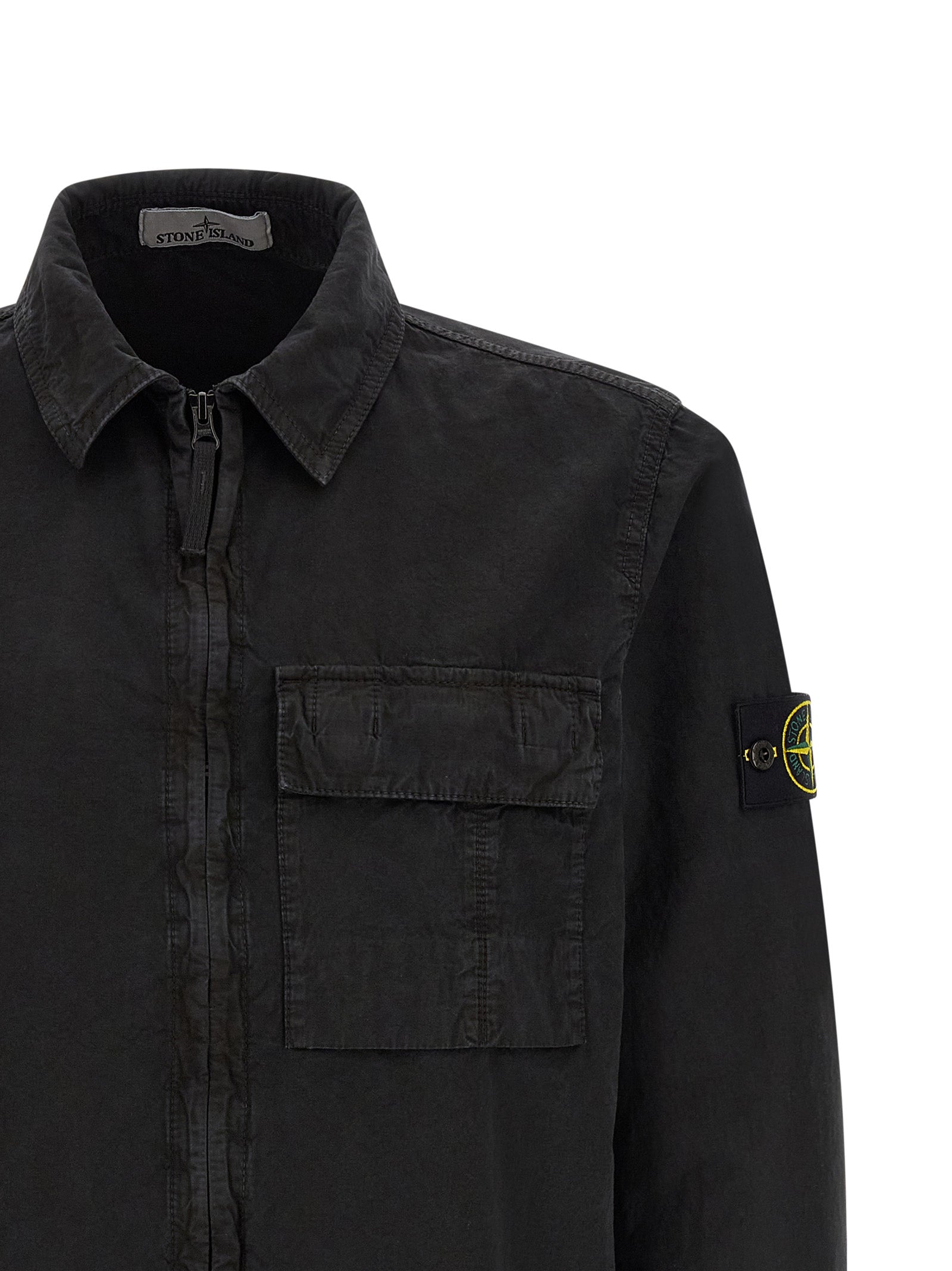 Stone Island Black Cotton Blouse