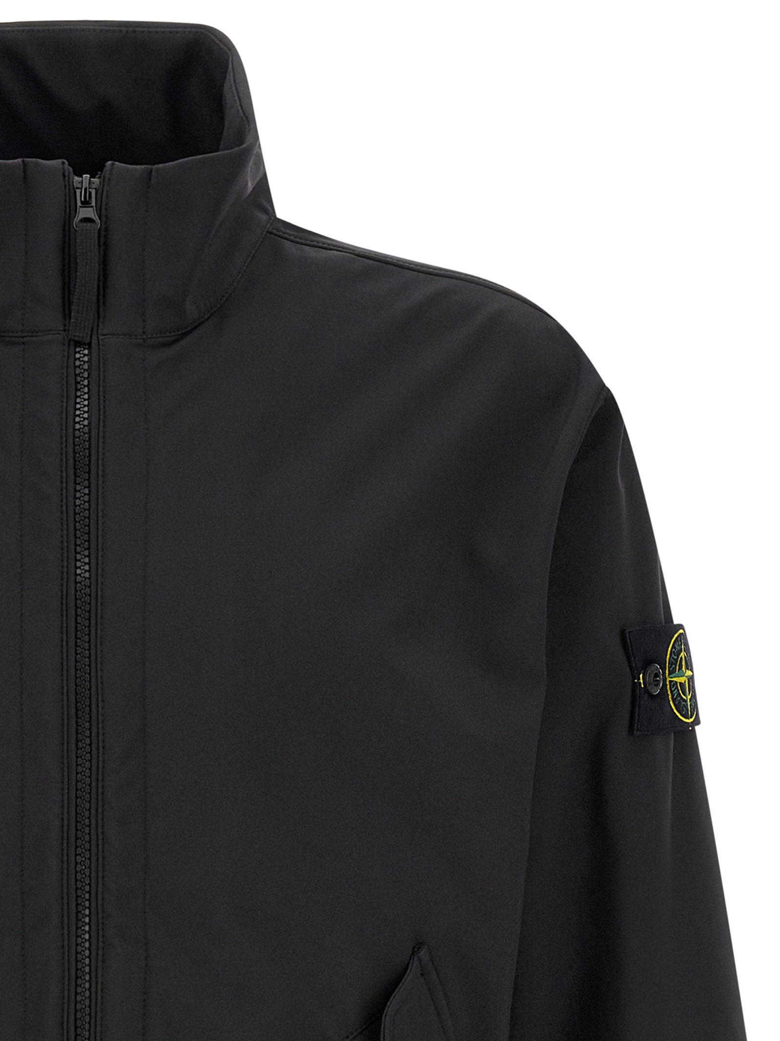 Stone Island Black Polyester Shell Jacket