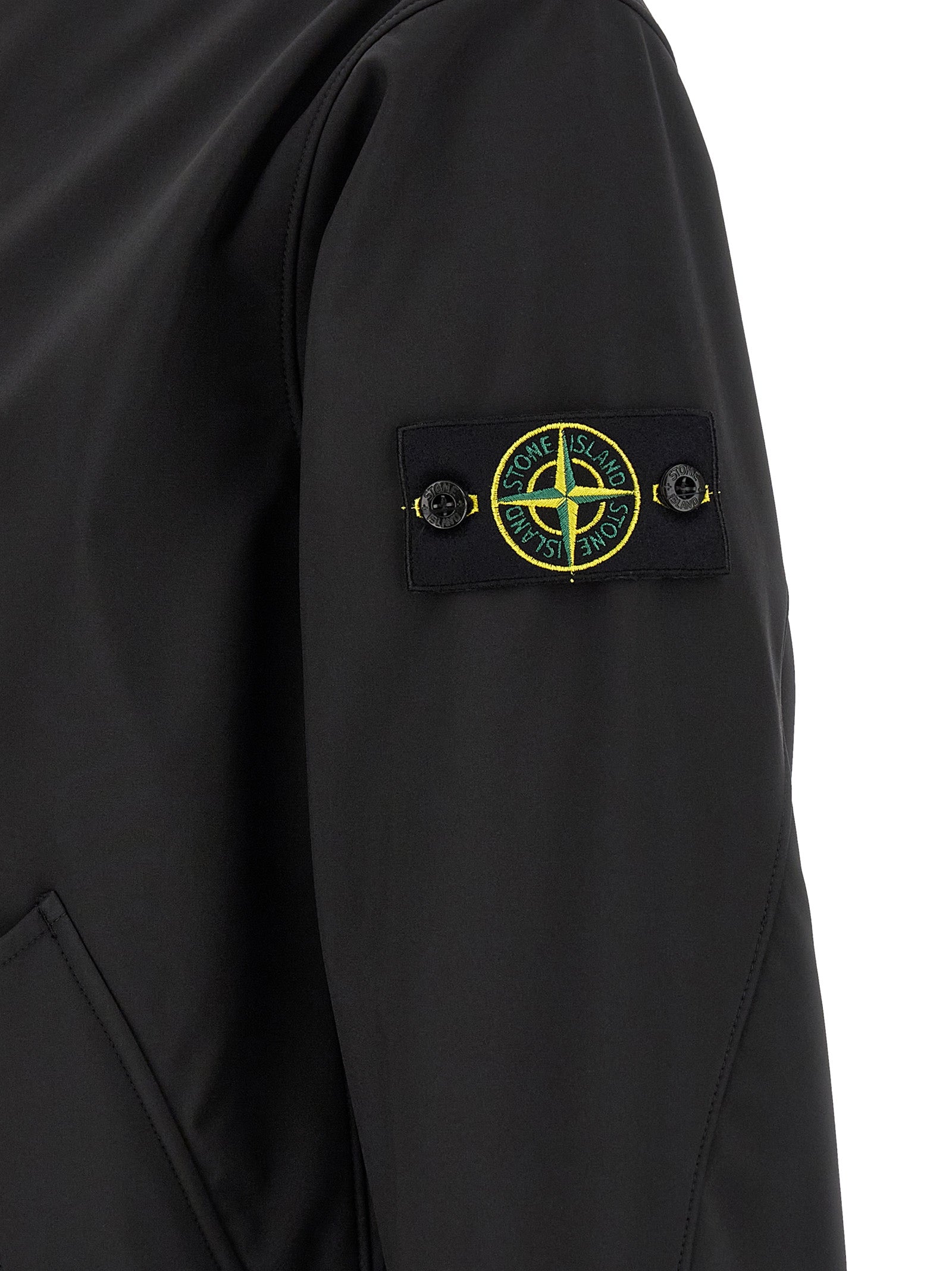 Stone Island Black Polyester Shell Jacket