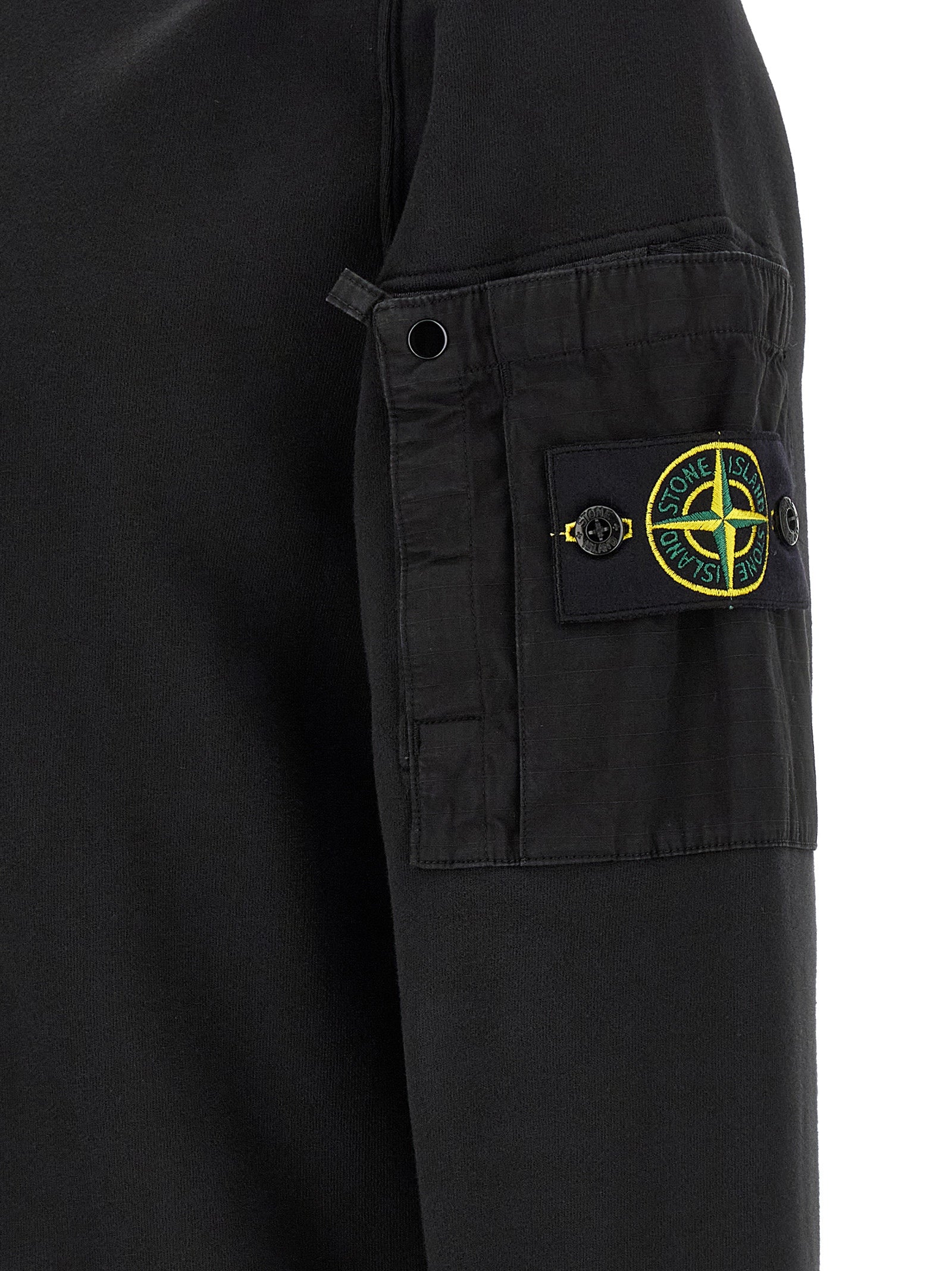 Stone Island Black Cotton Sweatshirt