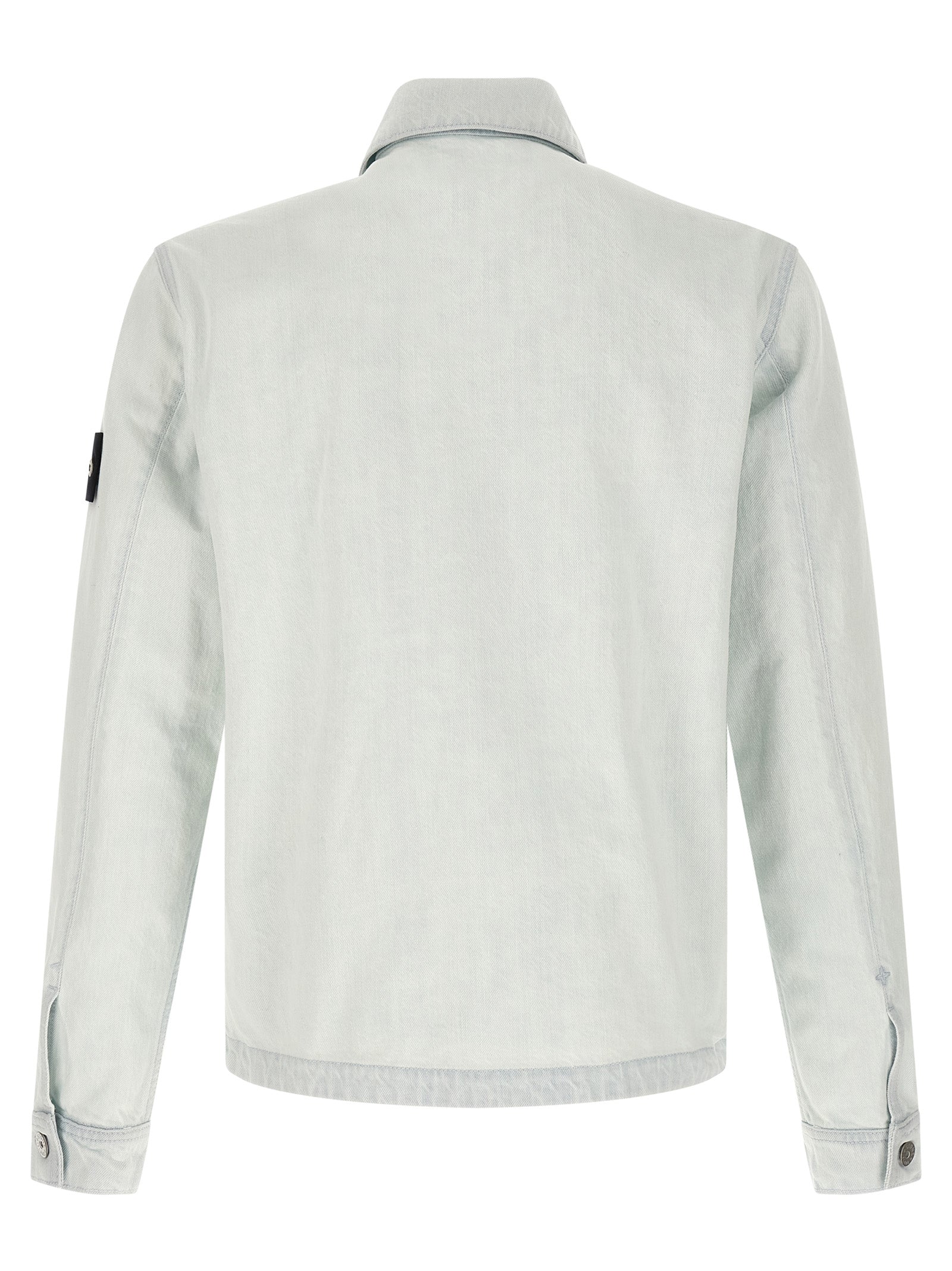 Stone Island Blue Cotton Denim Jacket