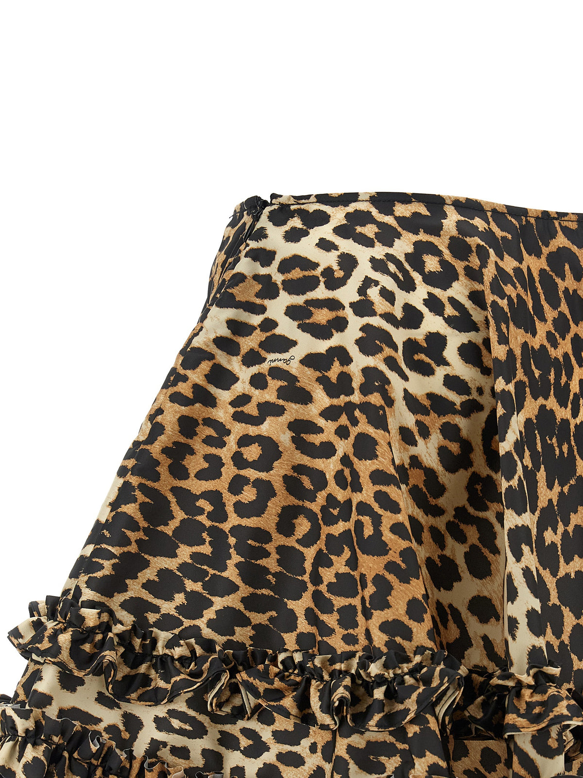 Ganni Brown Recycled Polyamide Long Skirt - Sustainable Luxe Fashion