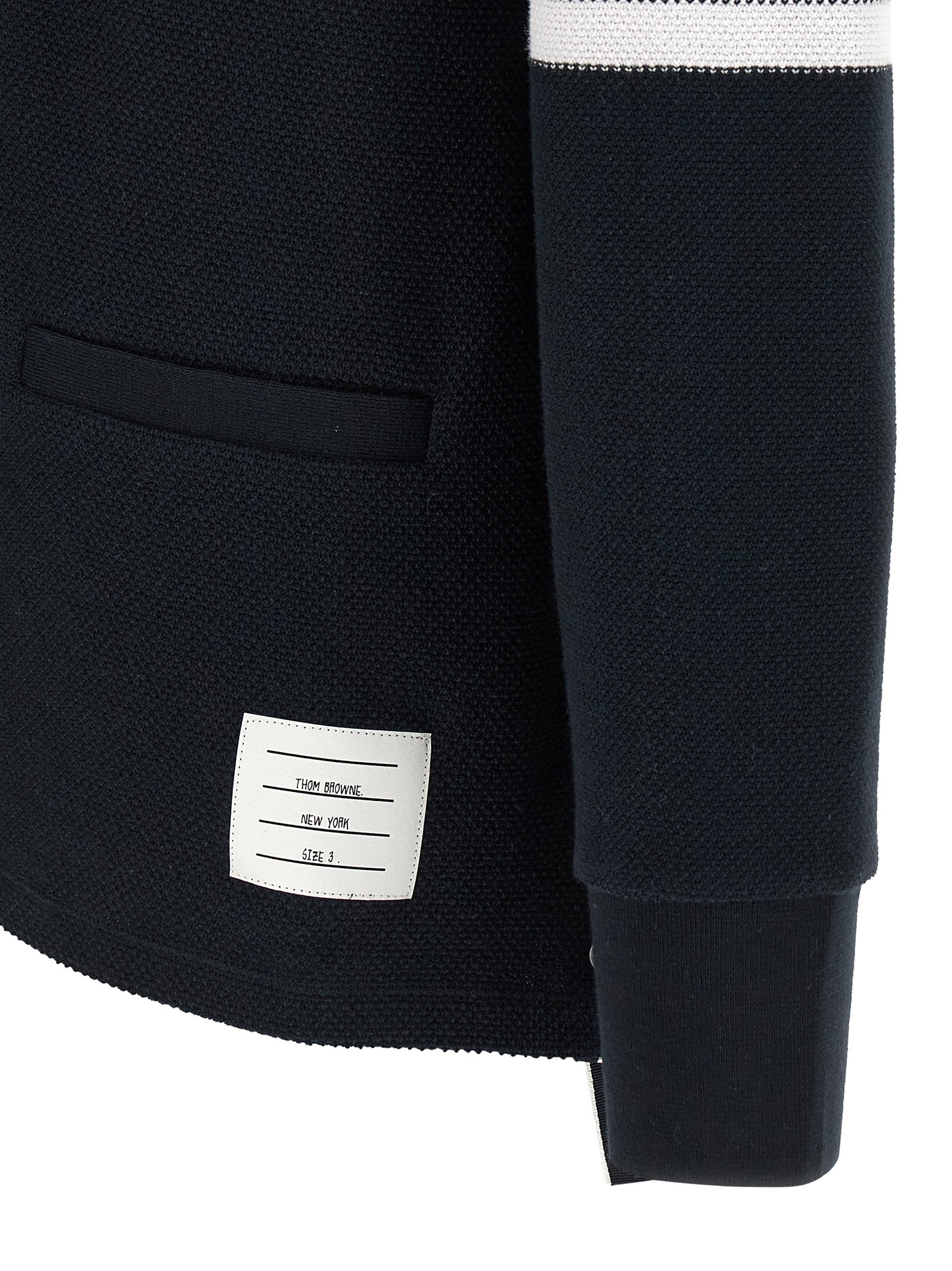 Thom Browne Blue Cotton Cardigan