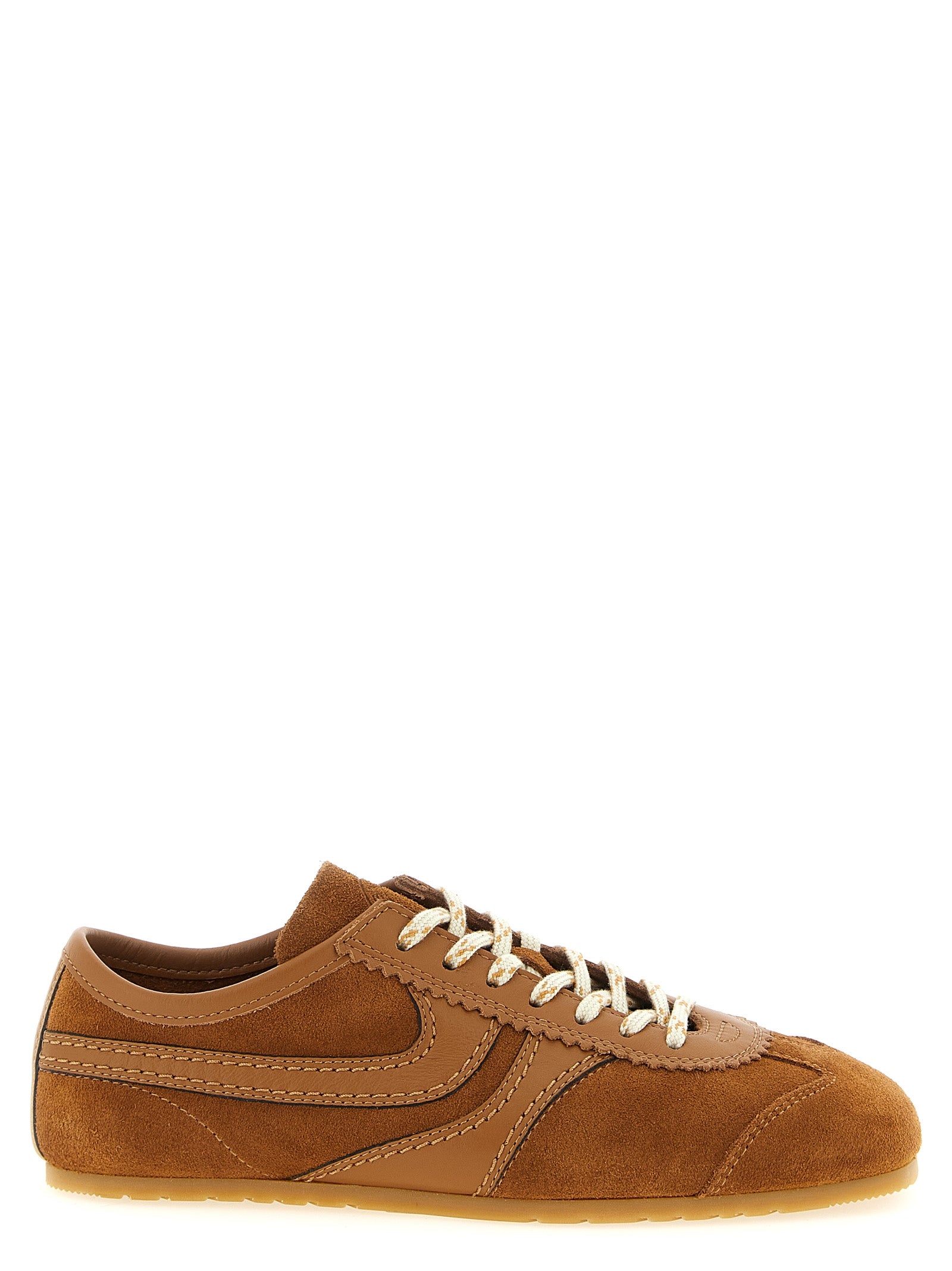 Dries Van Noten Brown Calfskin Low Top Sneakers
